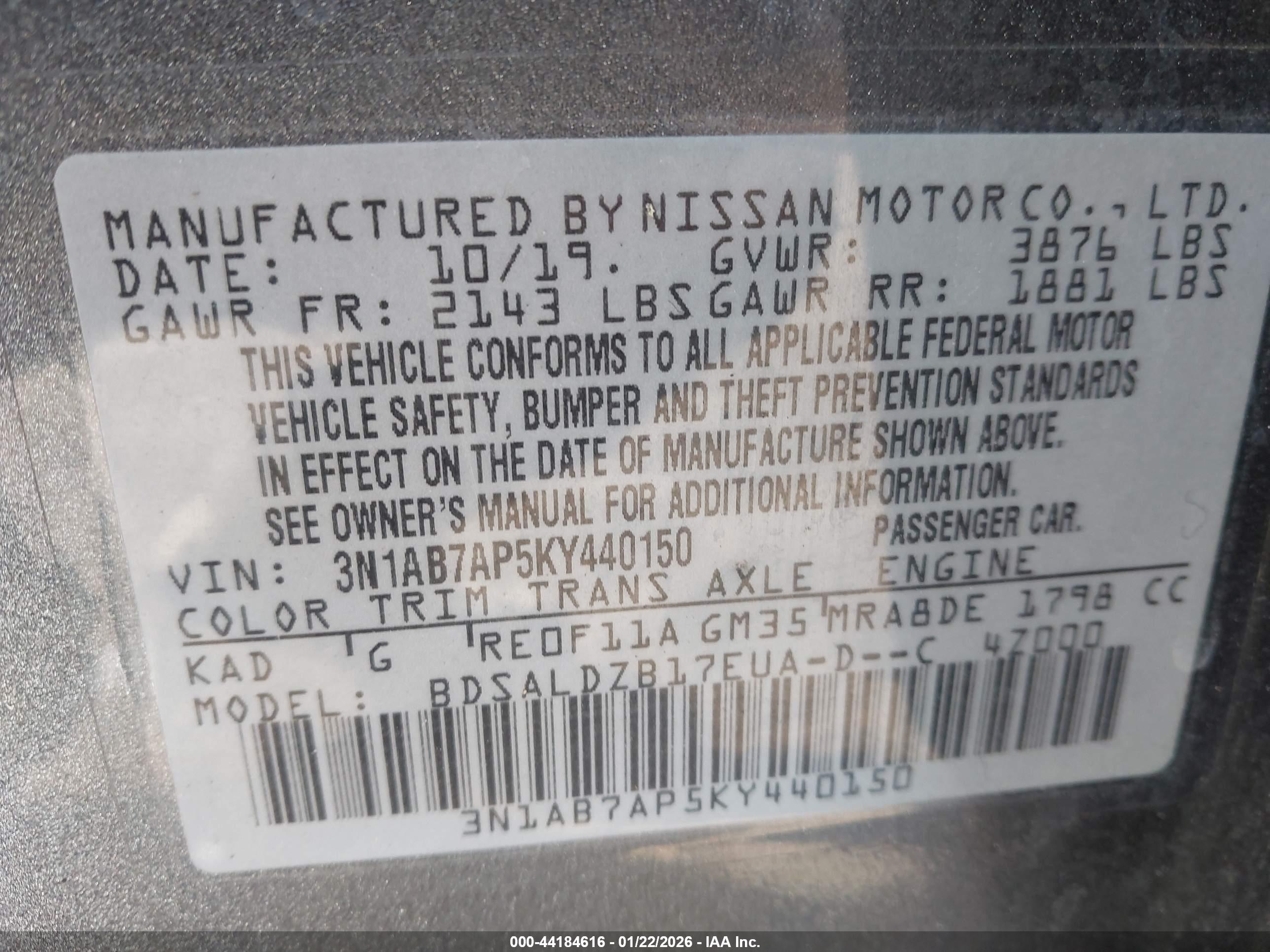 NISSAN SENTRA image 9