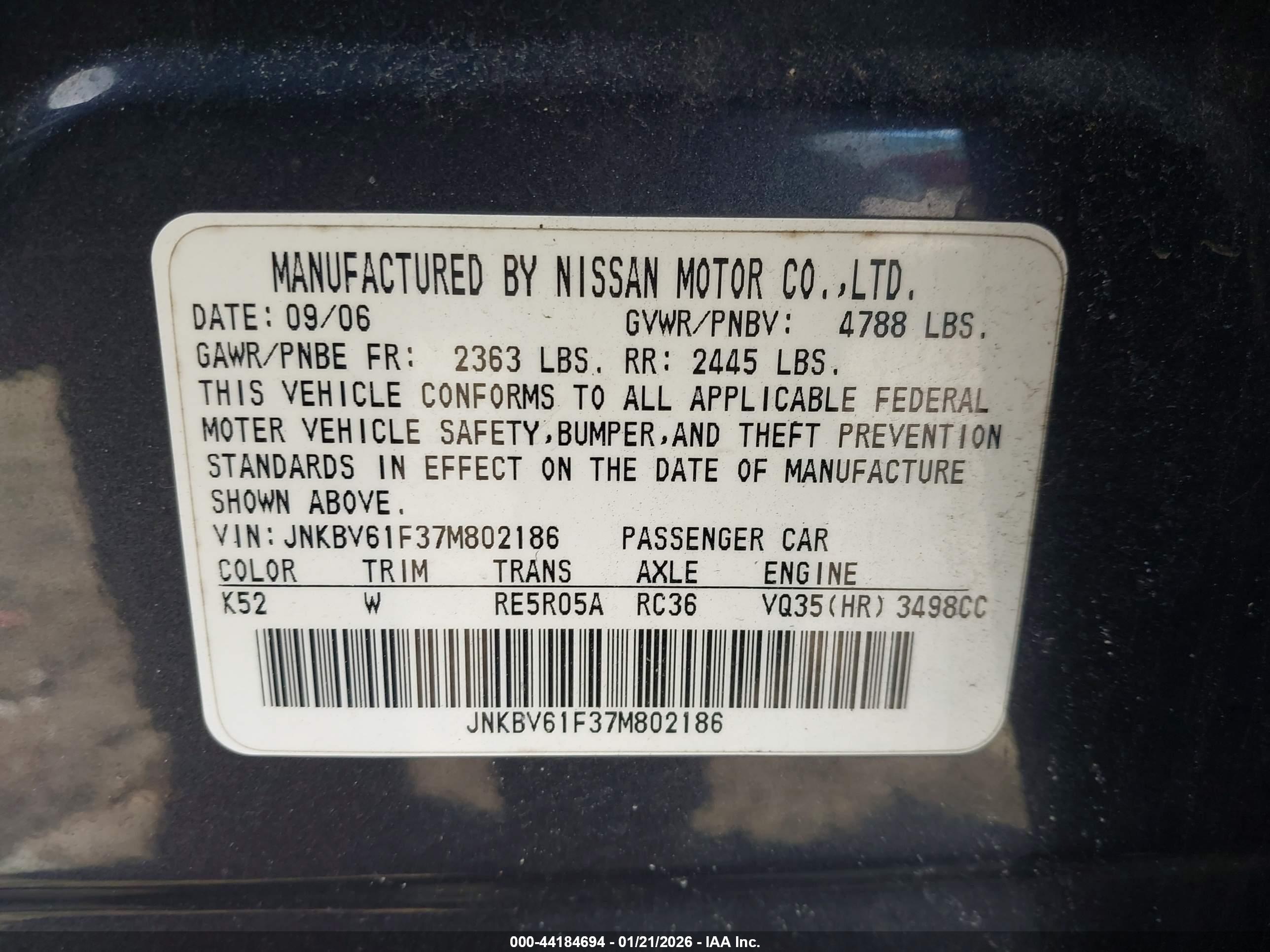 INFINITI G35X image 9