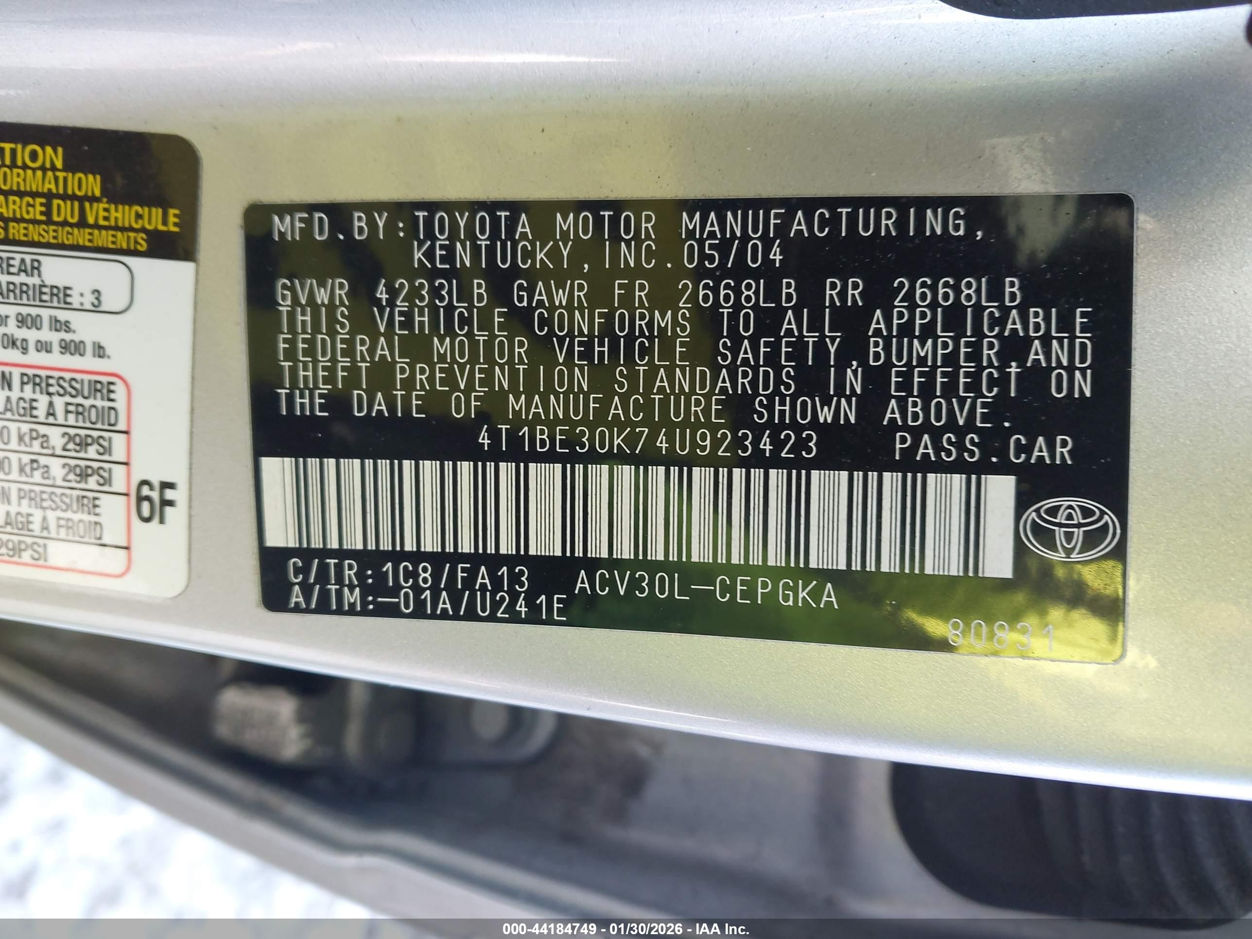 TOYOTA CAMRY image 9
