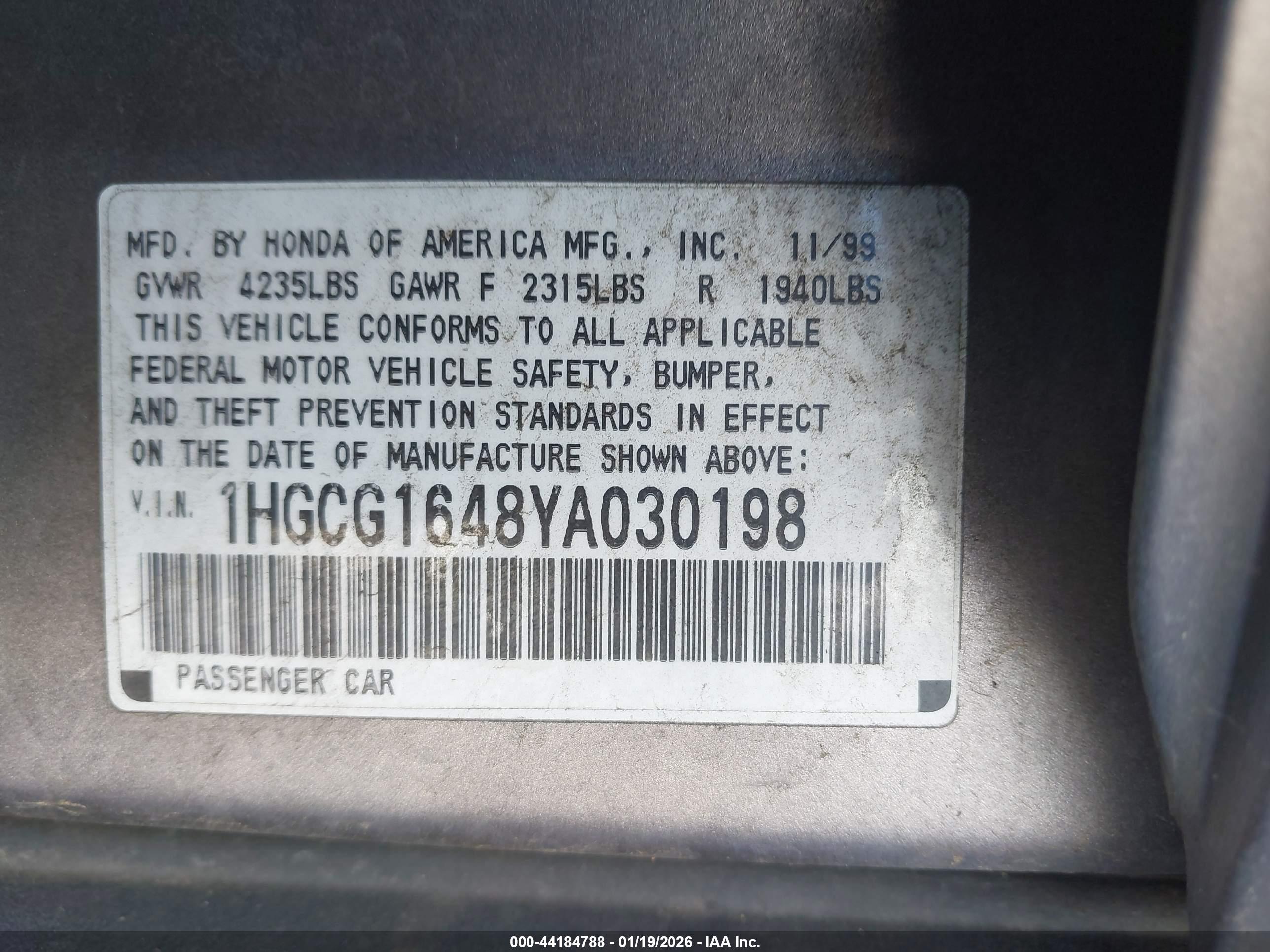 HONDA ACCORD image 9