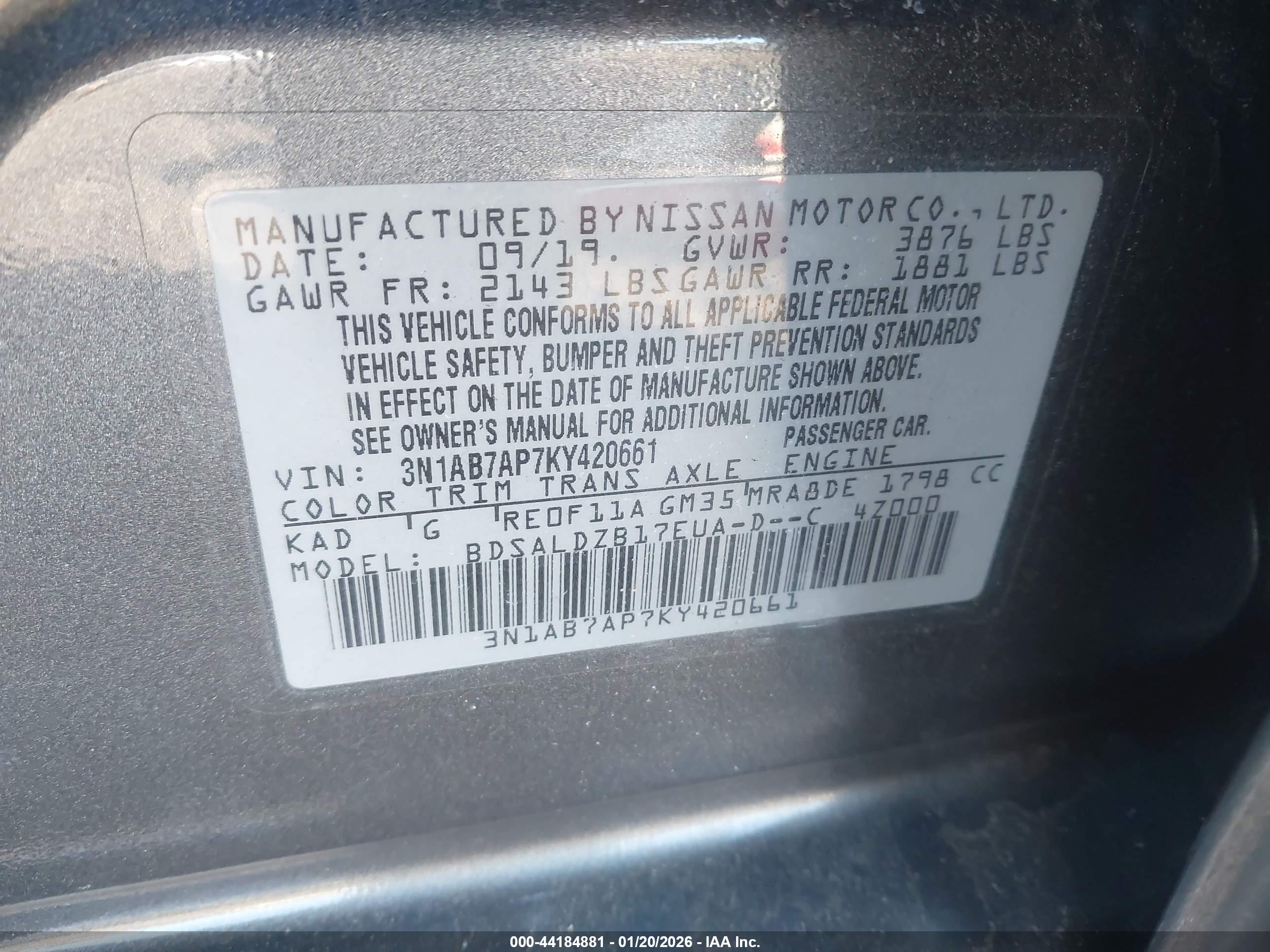 NISSAN SENTRA image 9