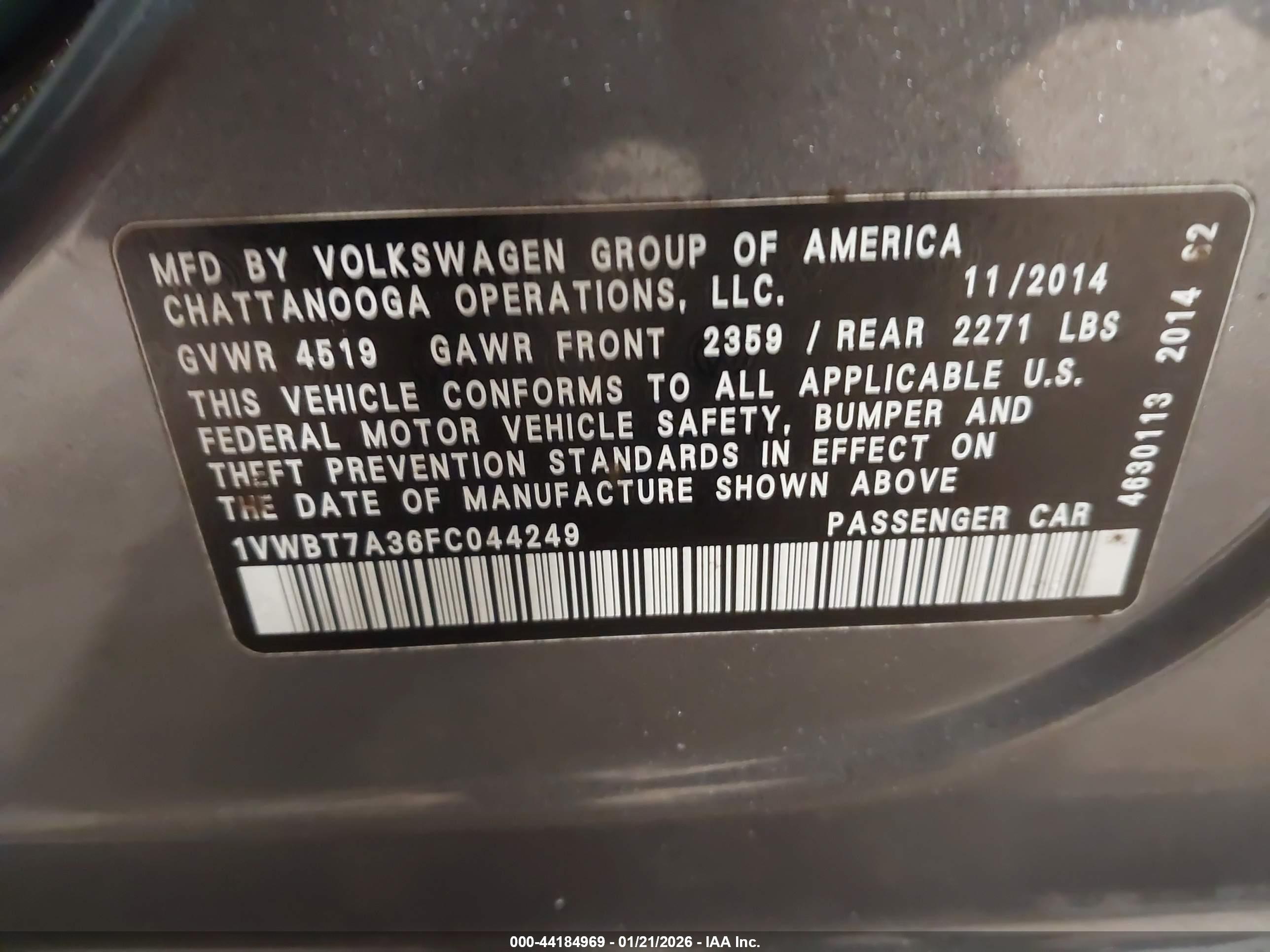 VOLKSWAGEN PASSAT image 9