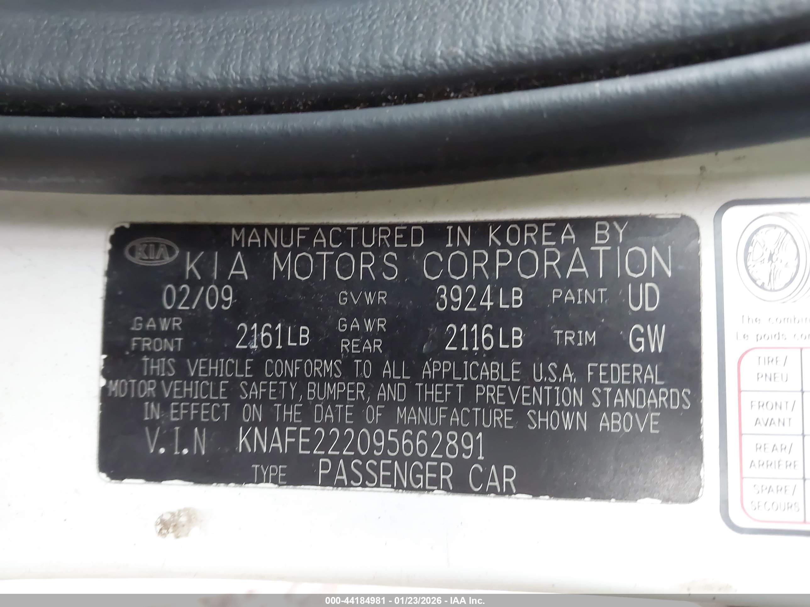 KIA SPECTRA image 9
