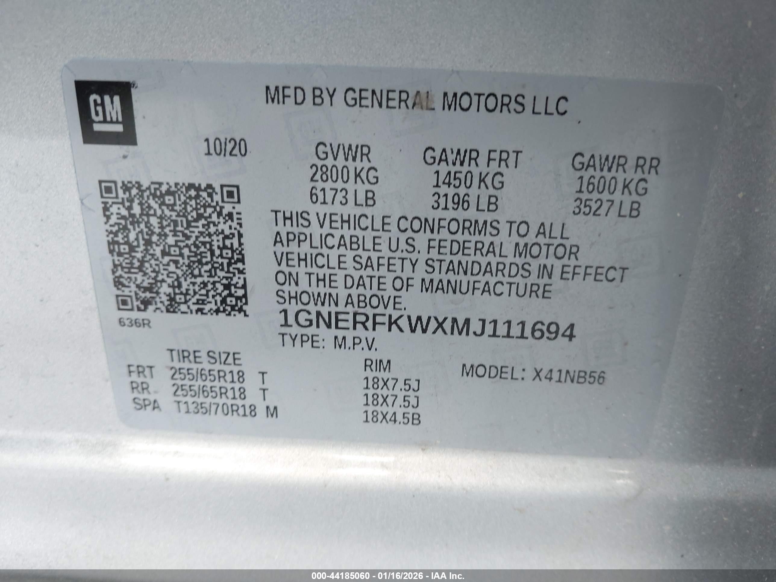 CHEVROLET TRAVERSE image 9
