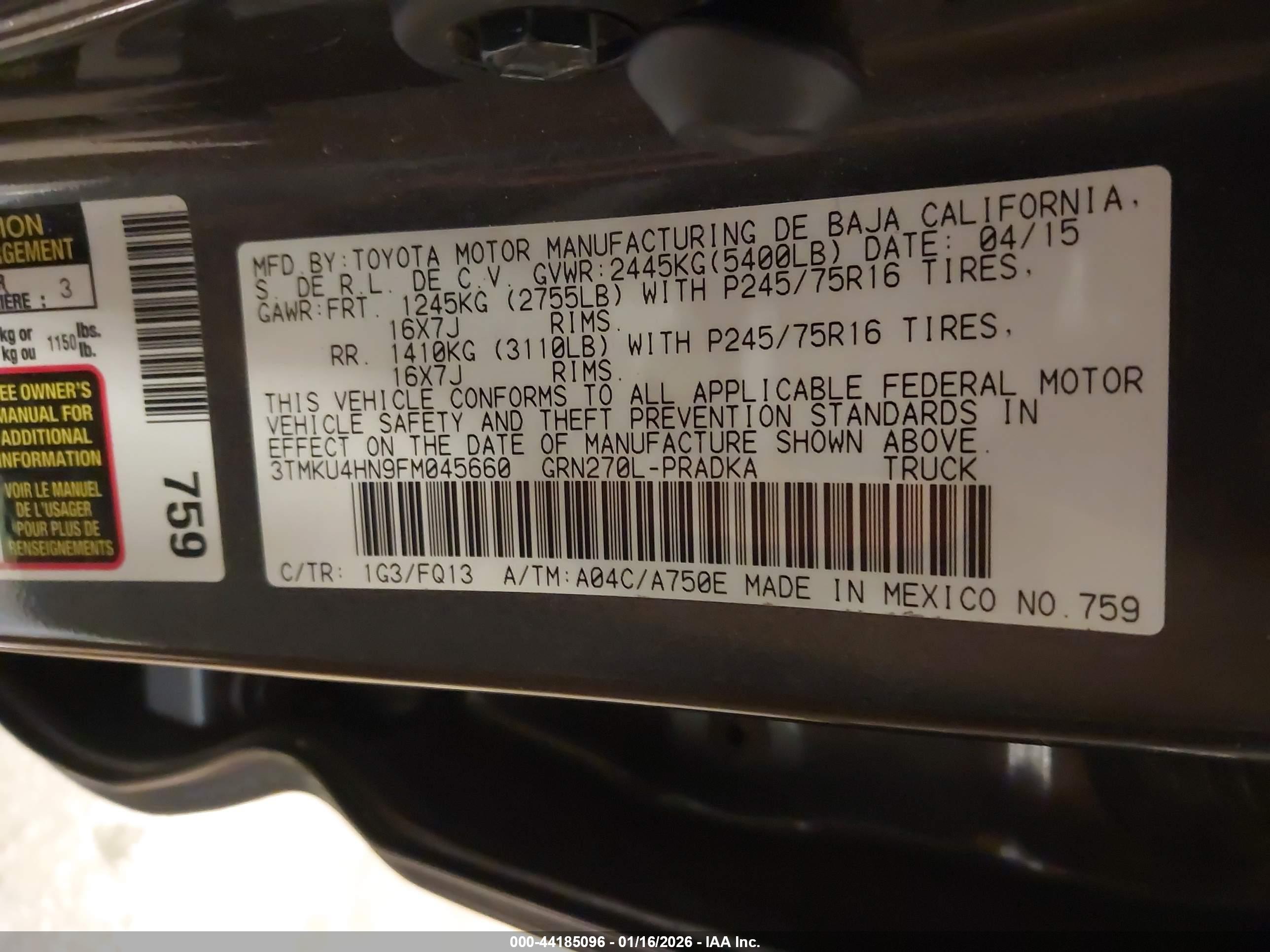 TOYOTA TACOMA image 9