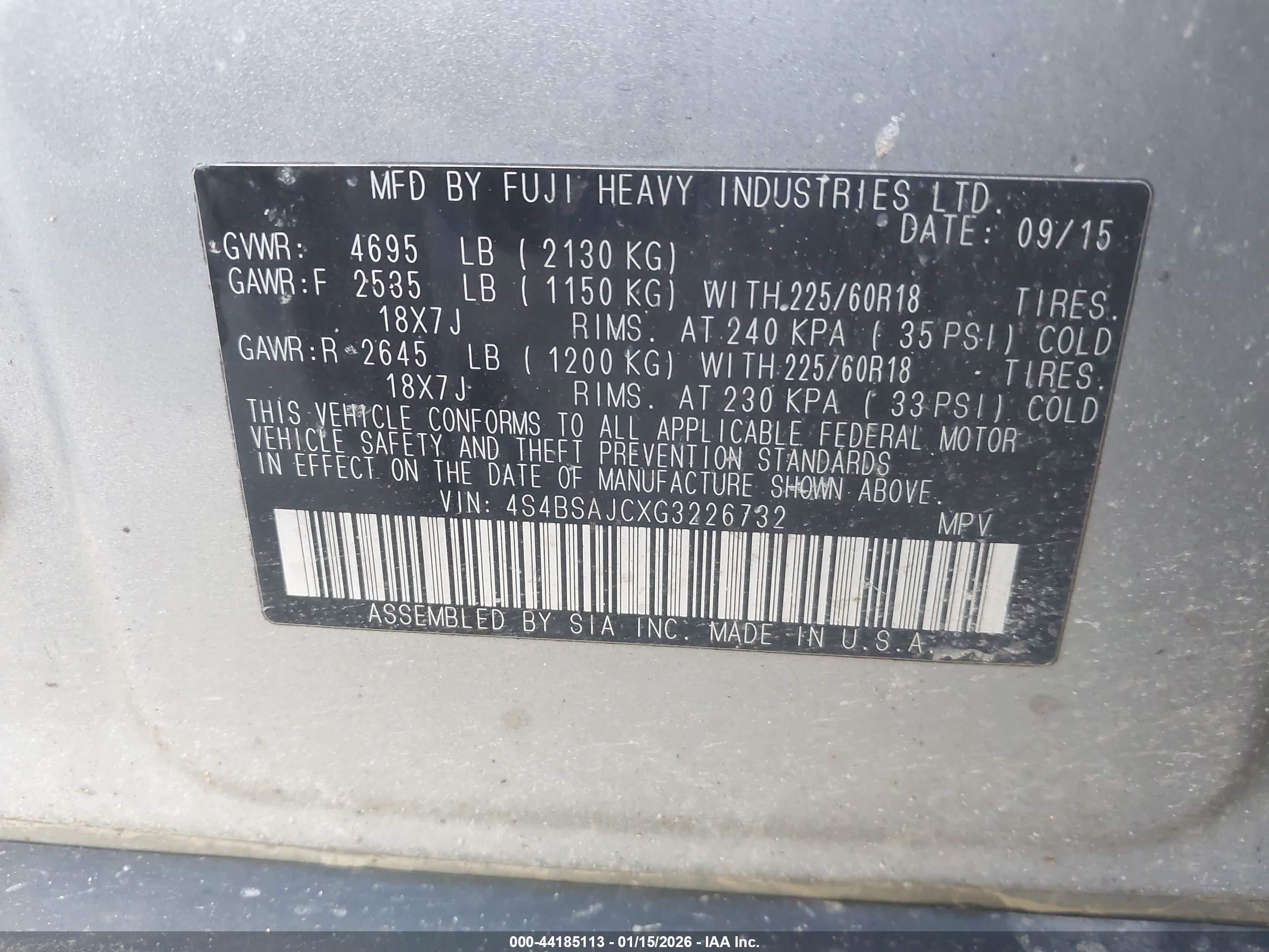 SUBARU OUTBACK image 9