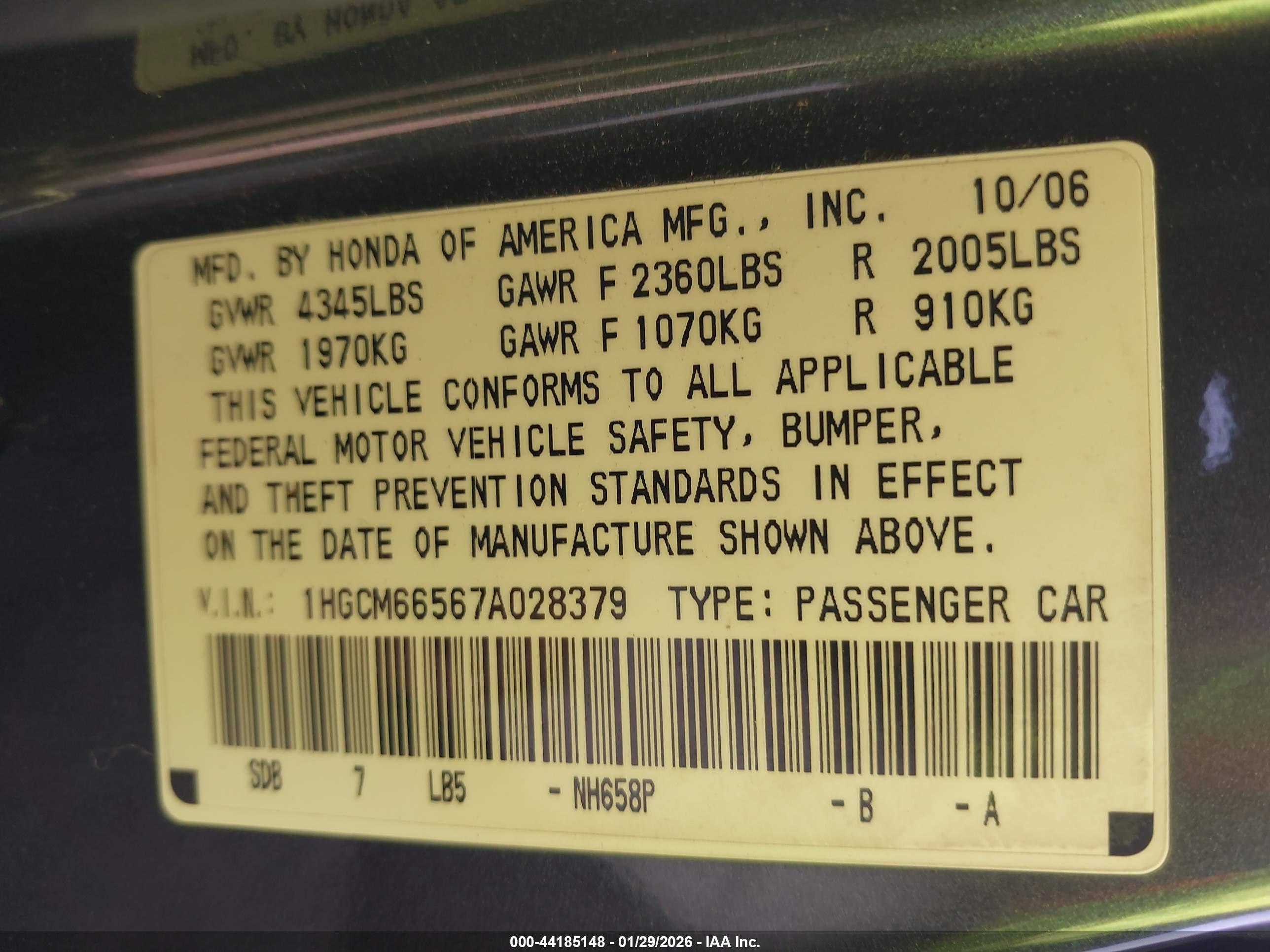 HONDA ACCORD image 9