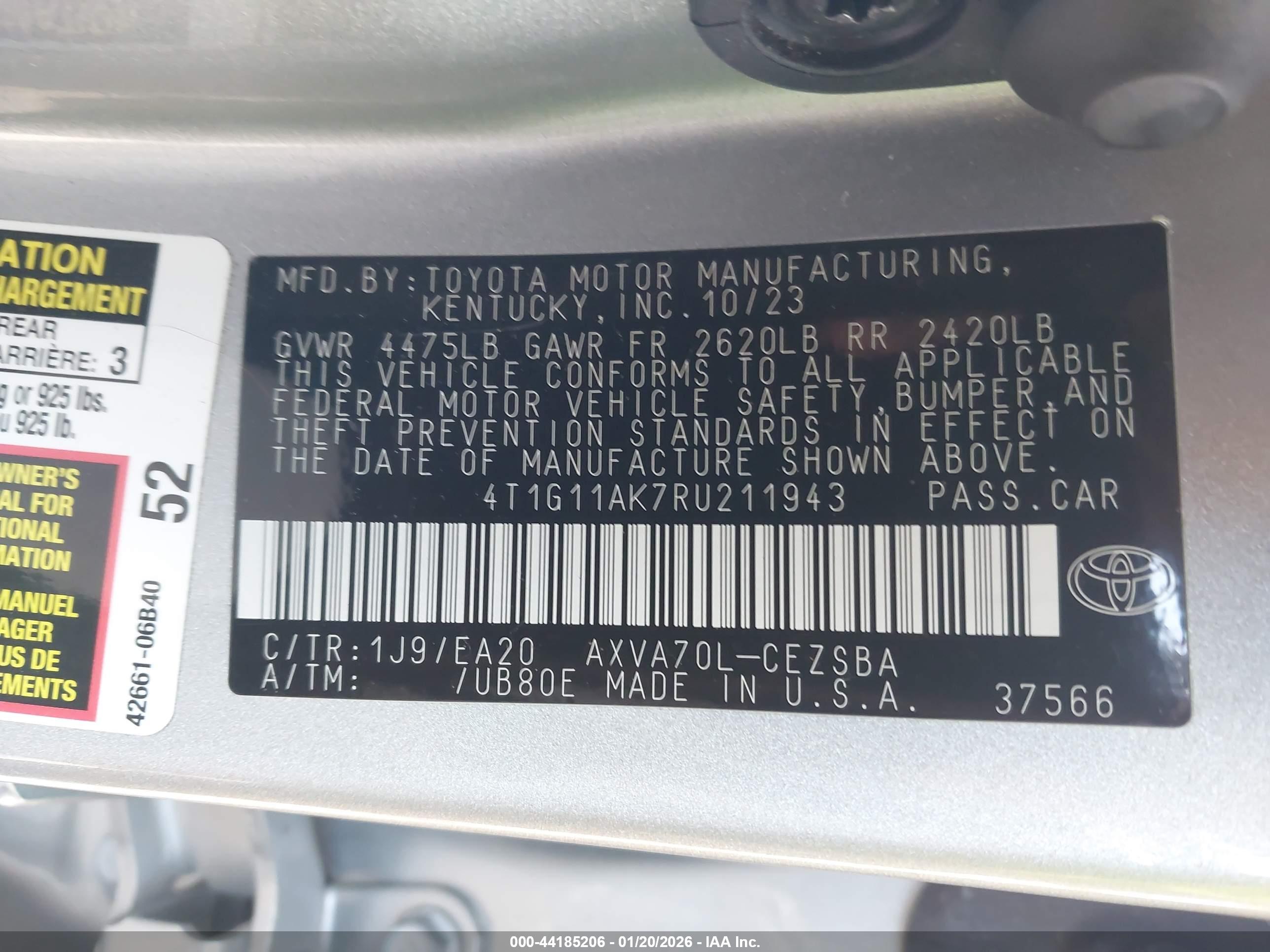 TOYOTA CAMRY image 9