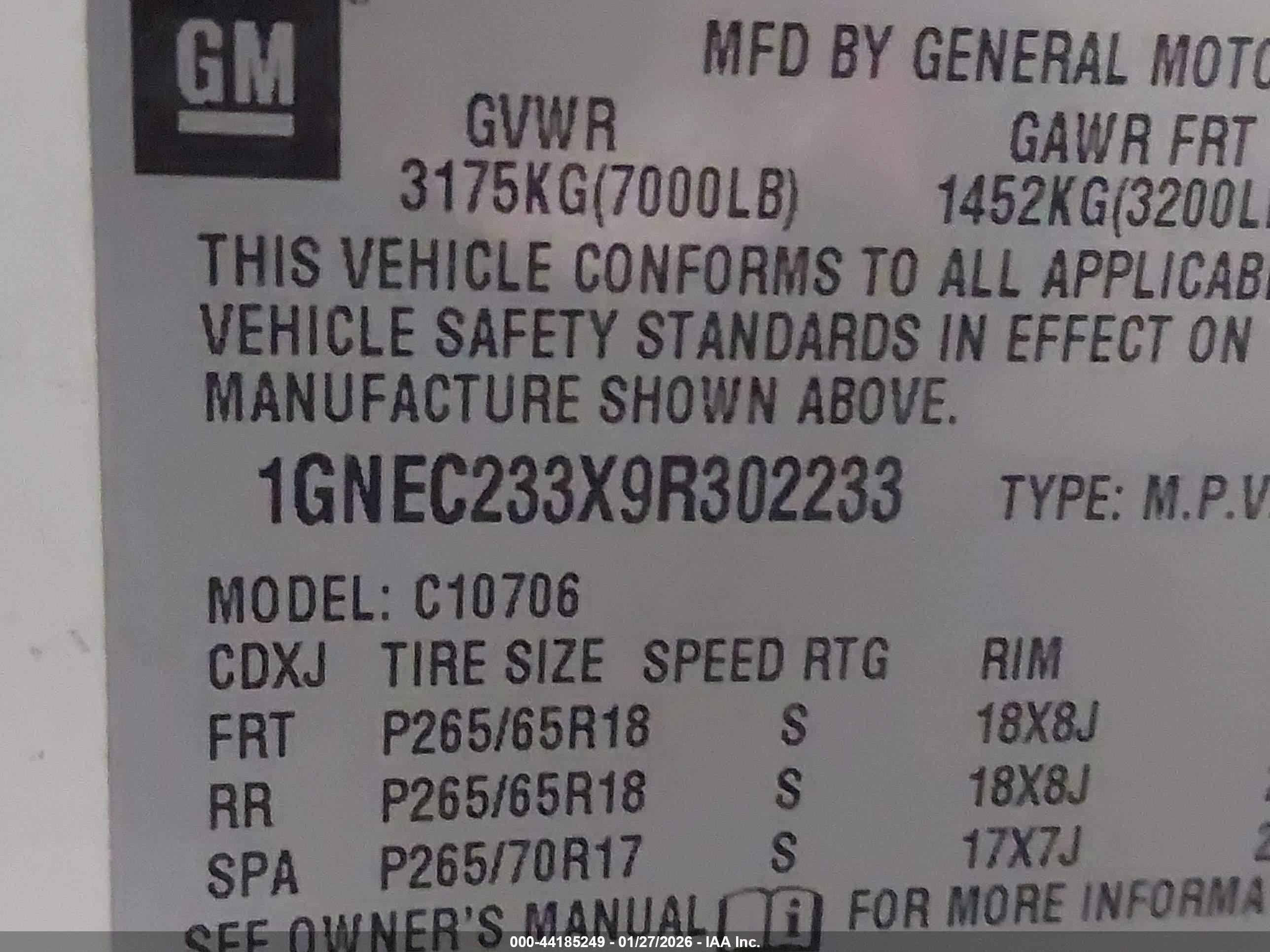 CHEVROLET TAHOE image 9