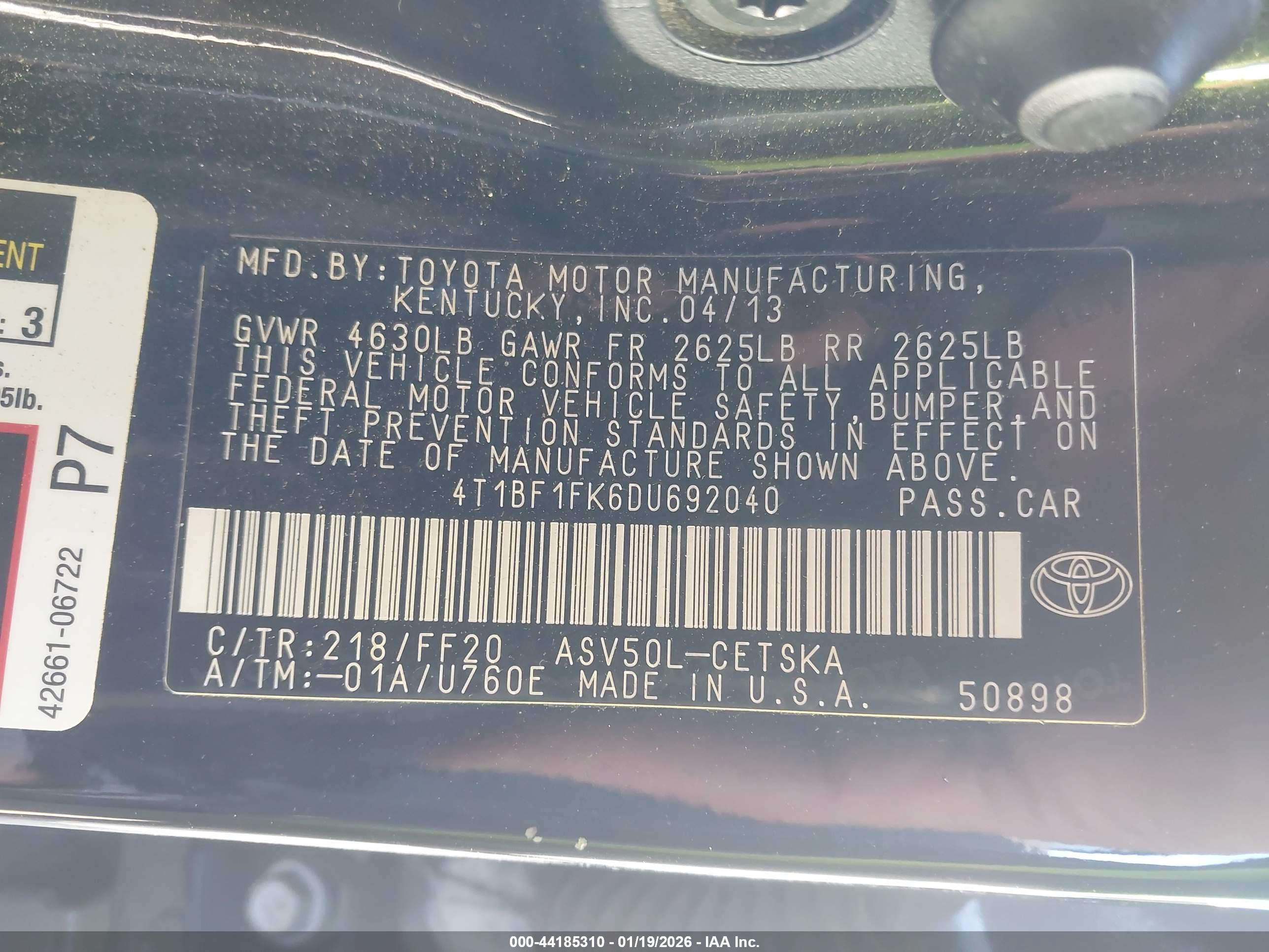 TOYOTA CAMRY image 9