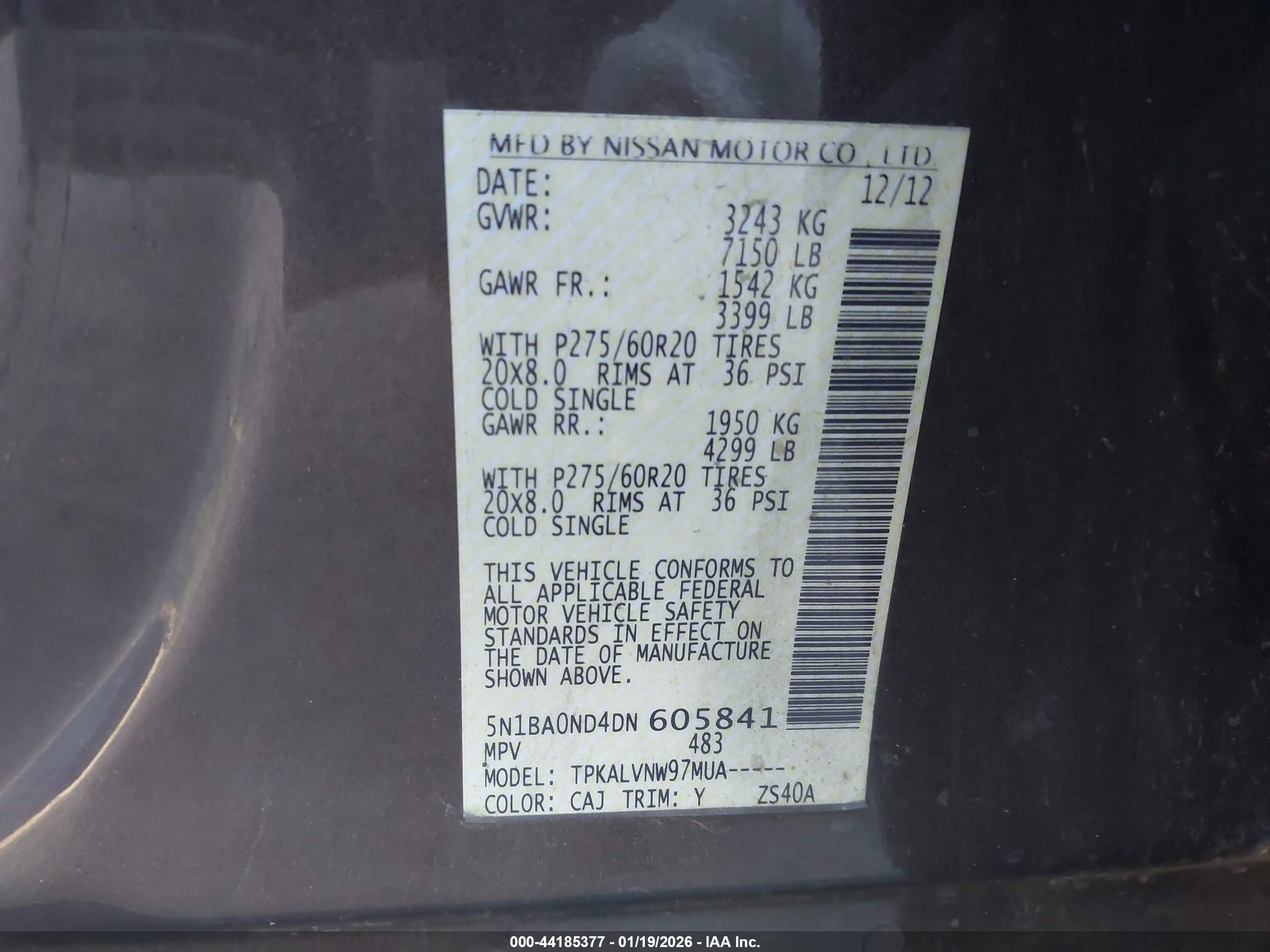 NISSAN ARMADA image 9