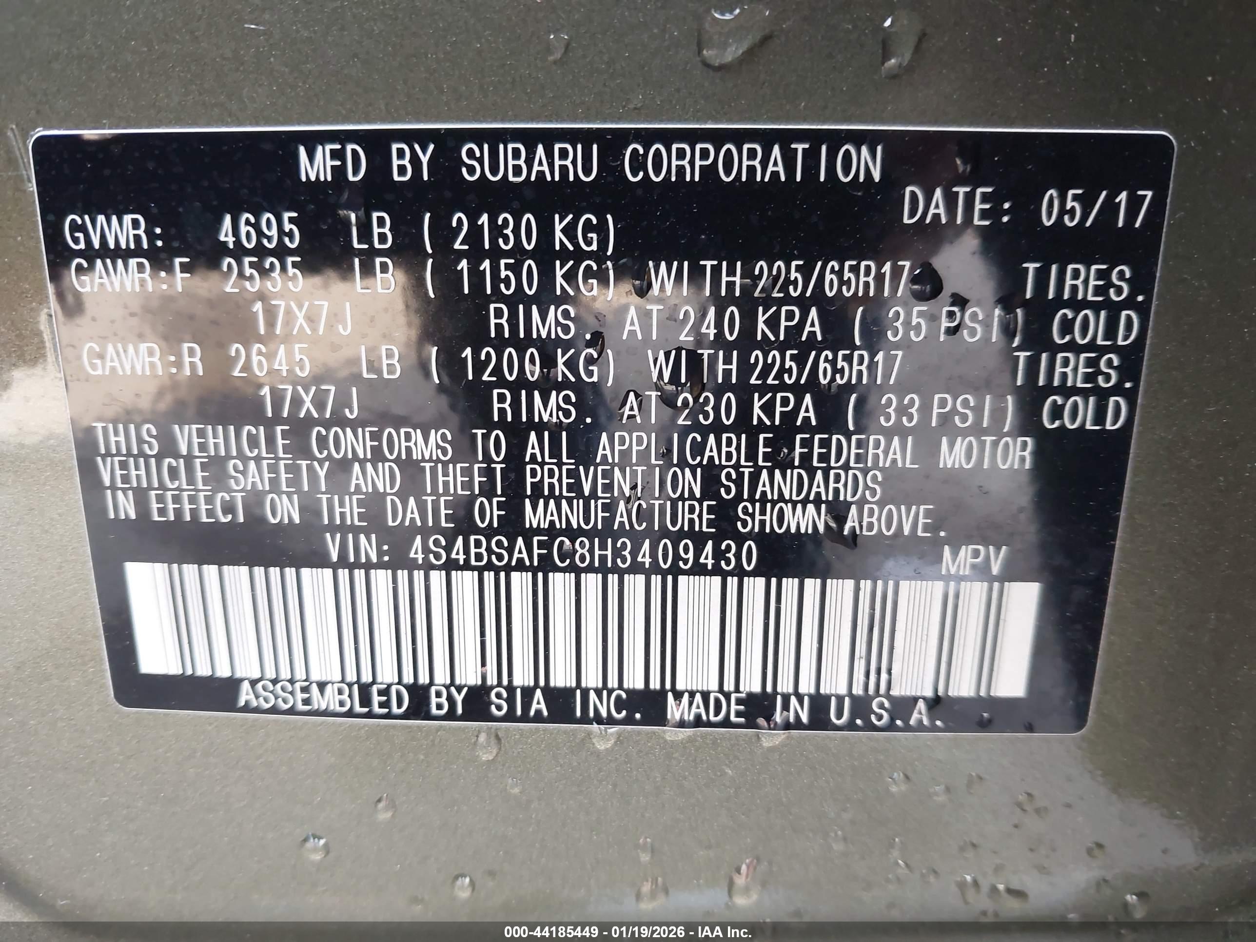 SUBARU OUTBACK image 9