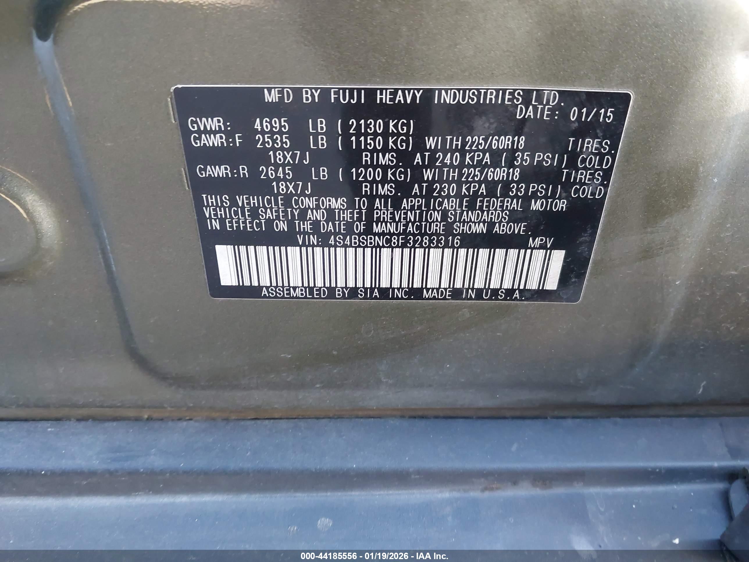 SUBARU OUTBACK image 9