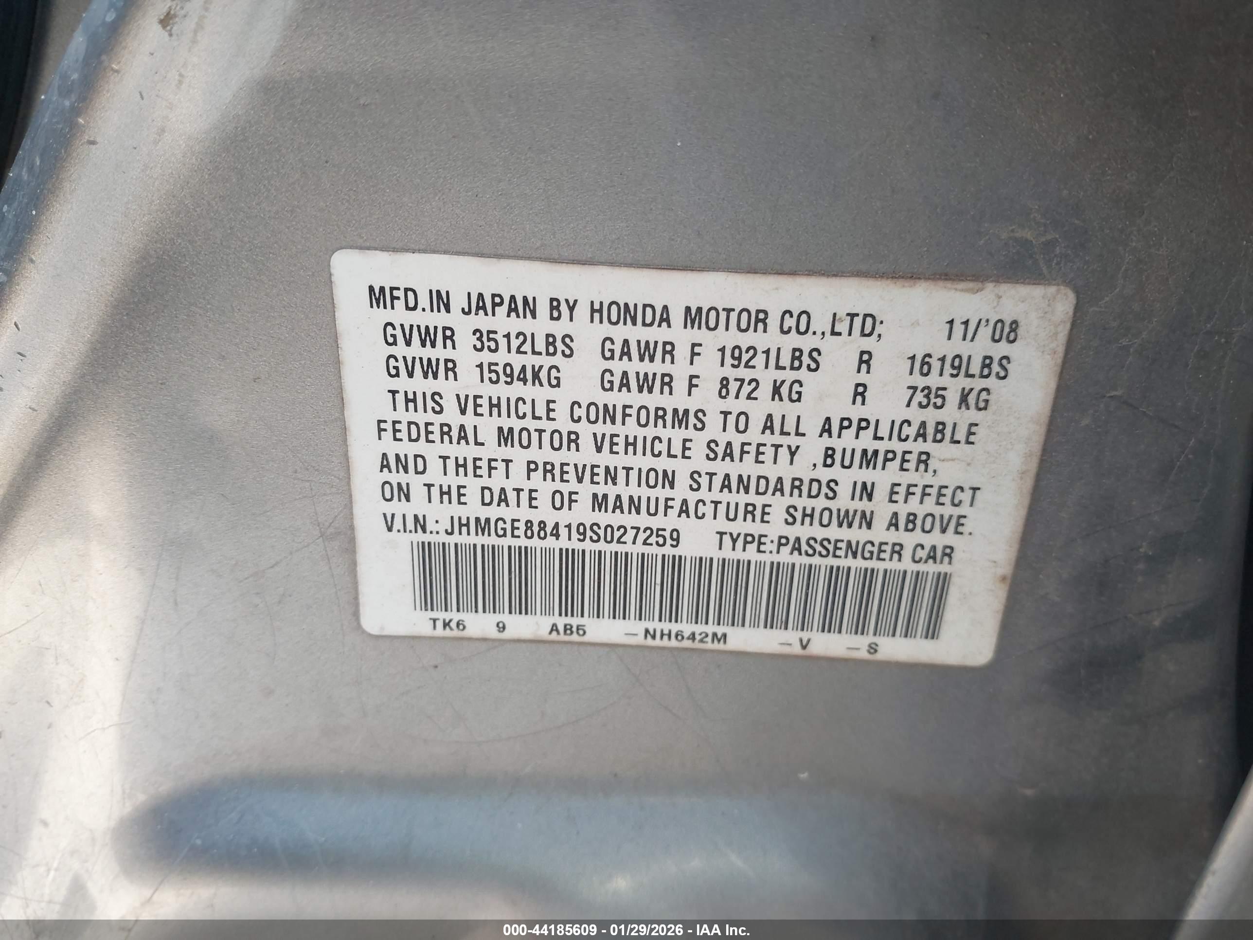 HONDA FIT image 9
