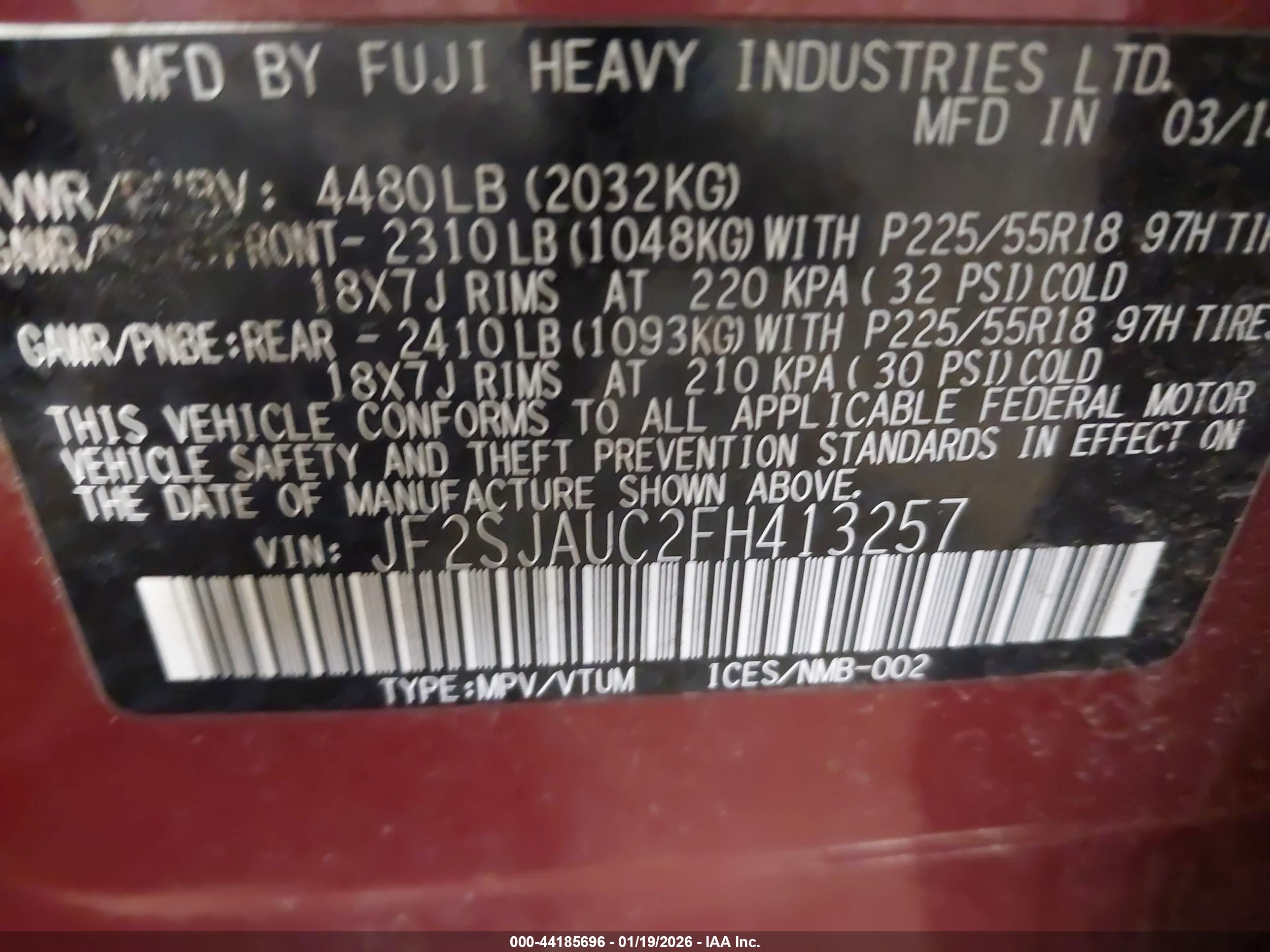 SUBARU FORESTER image 9