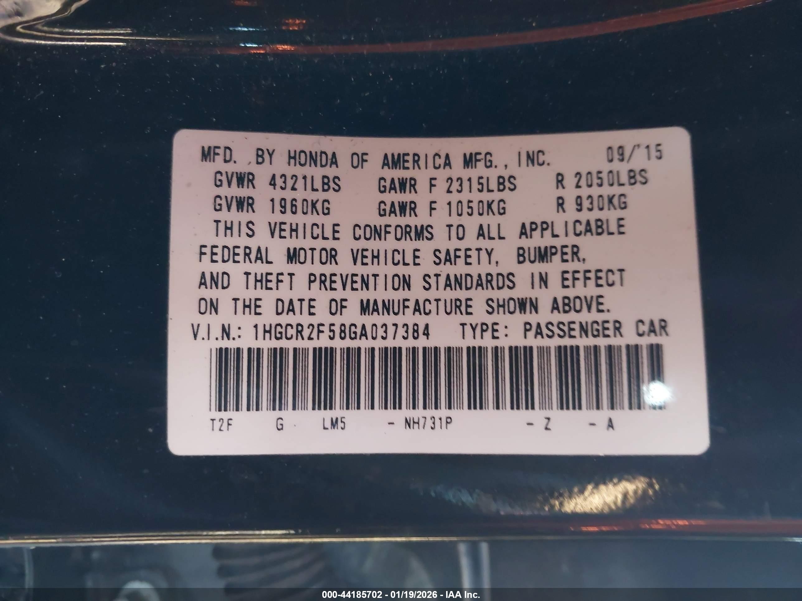 HONDA ACCORD image 9