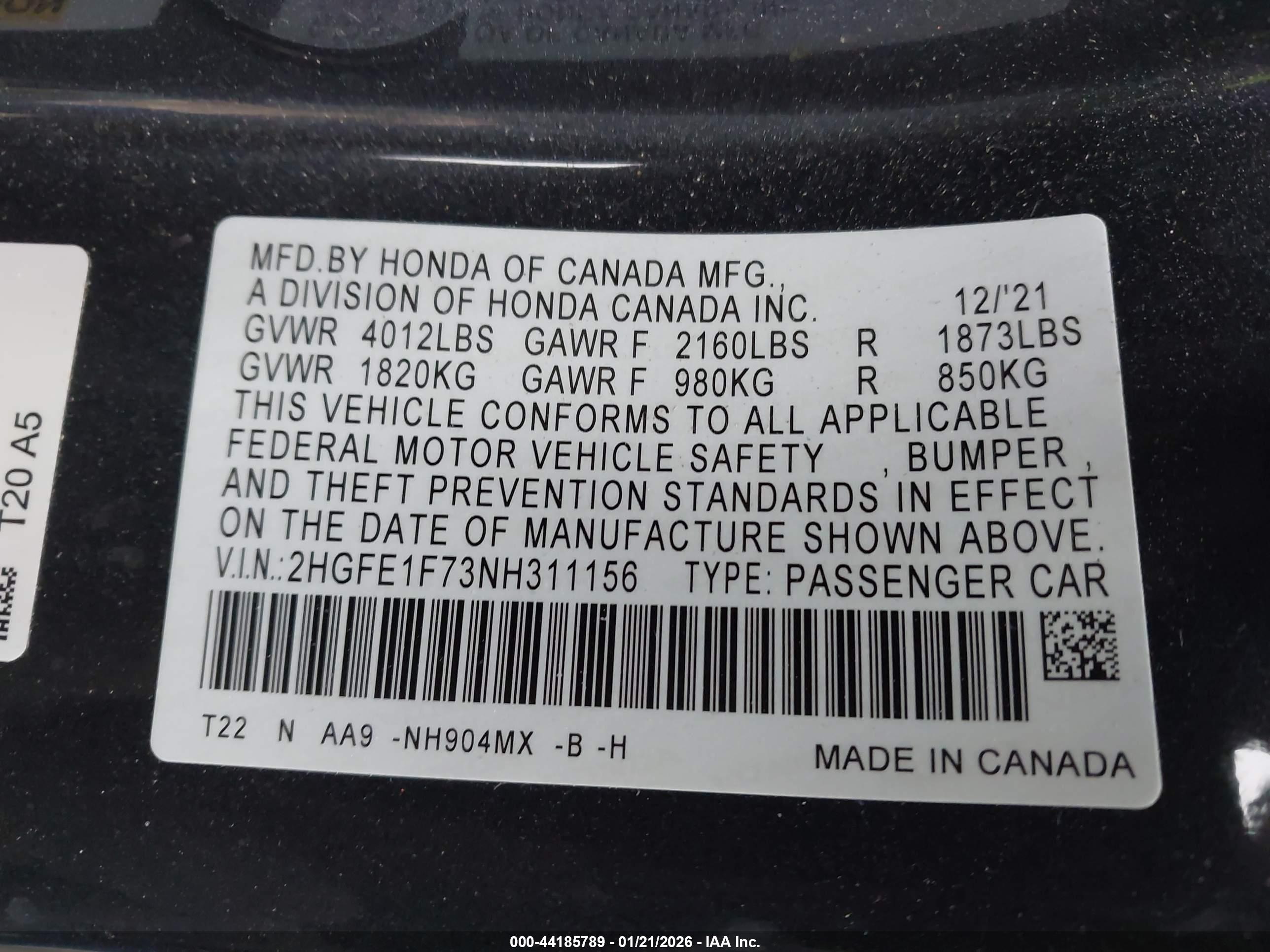 HONDA CIVIC image 9