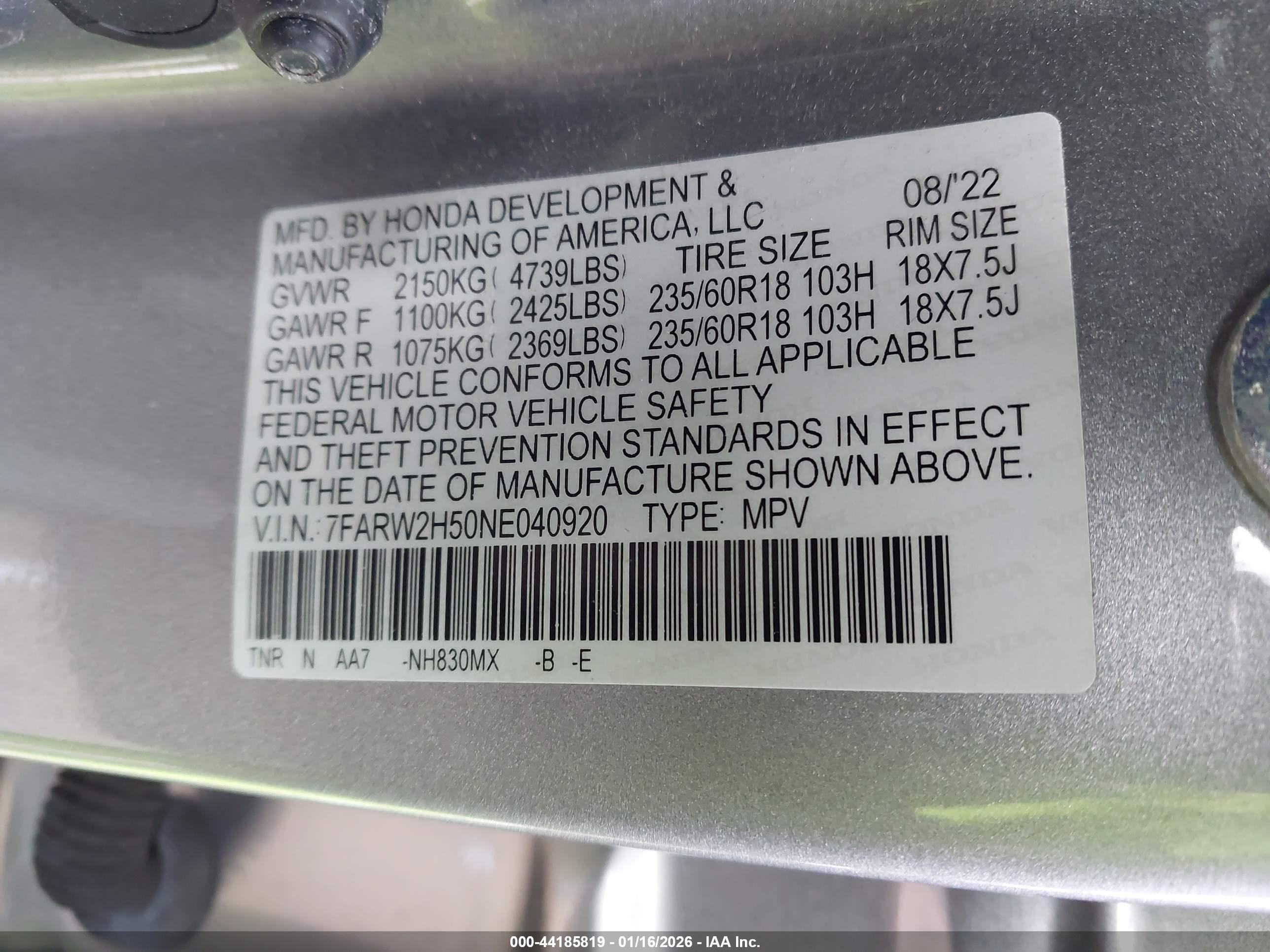 HONDA CR-V image 9