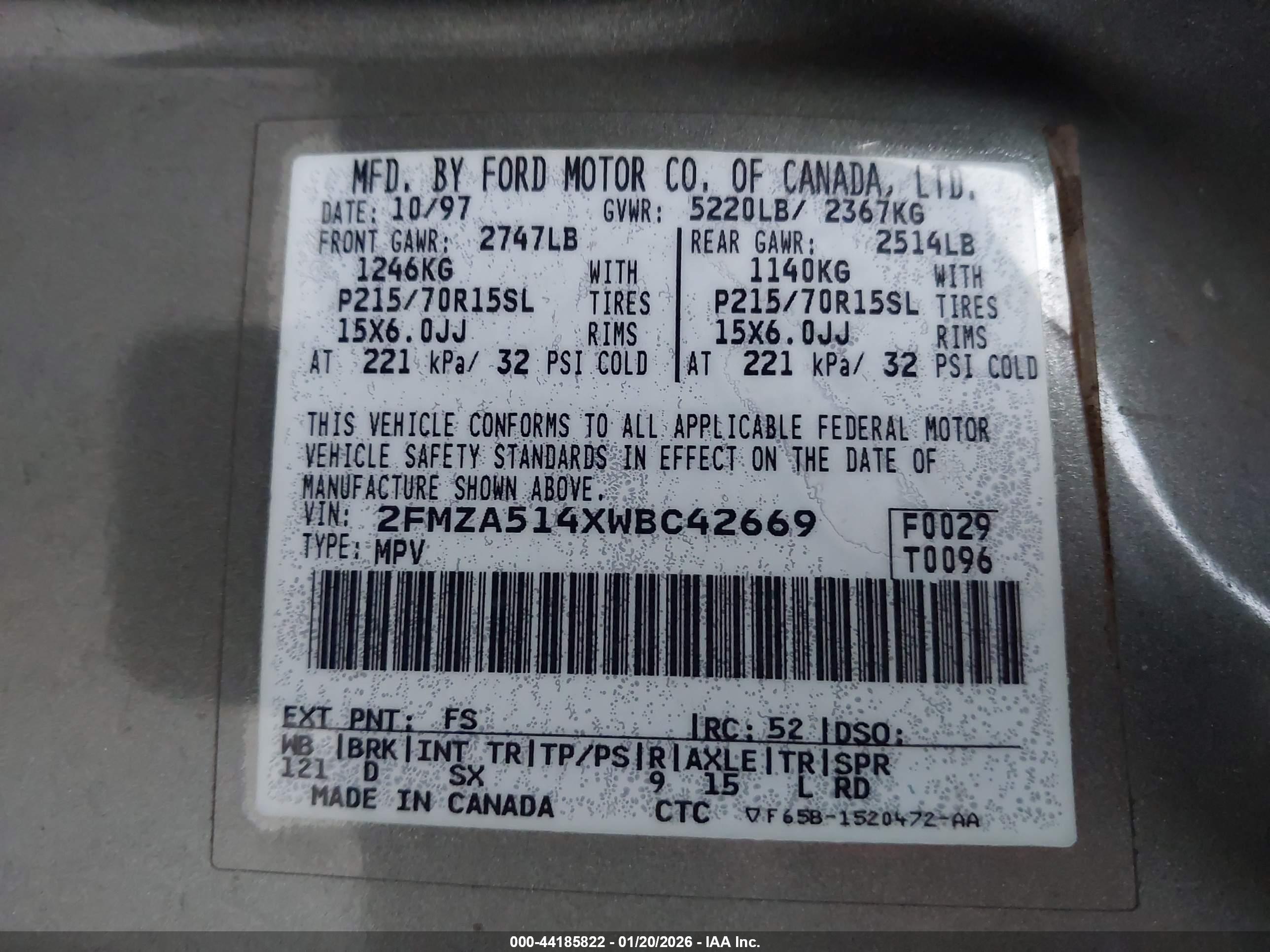 FORD WINDSTAR image 9