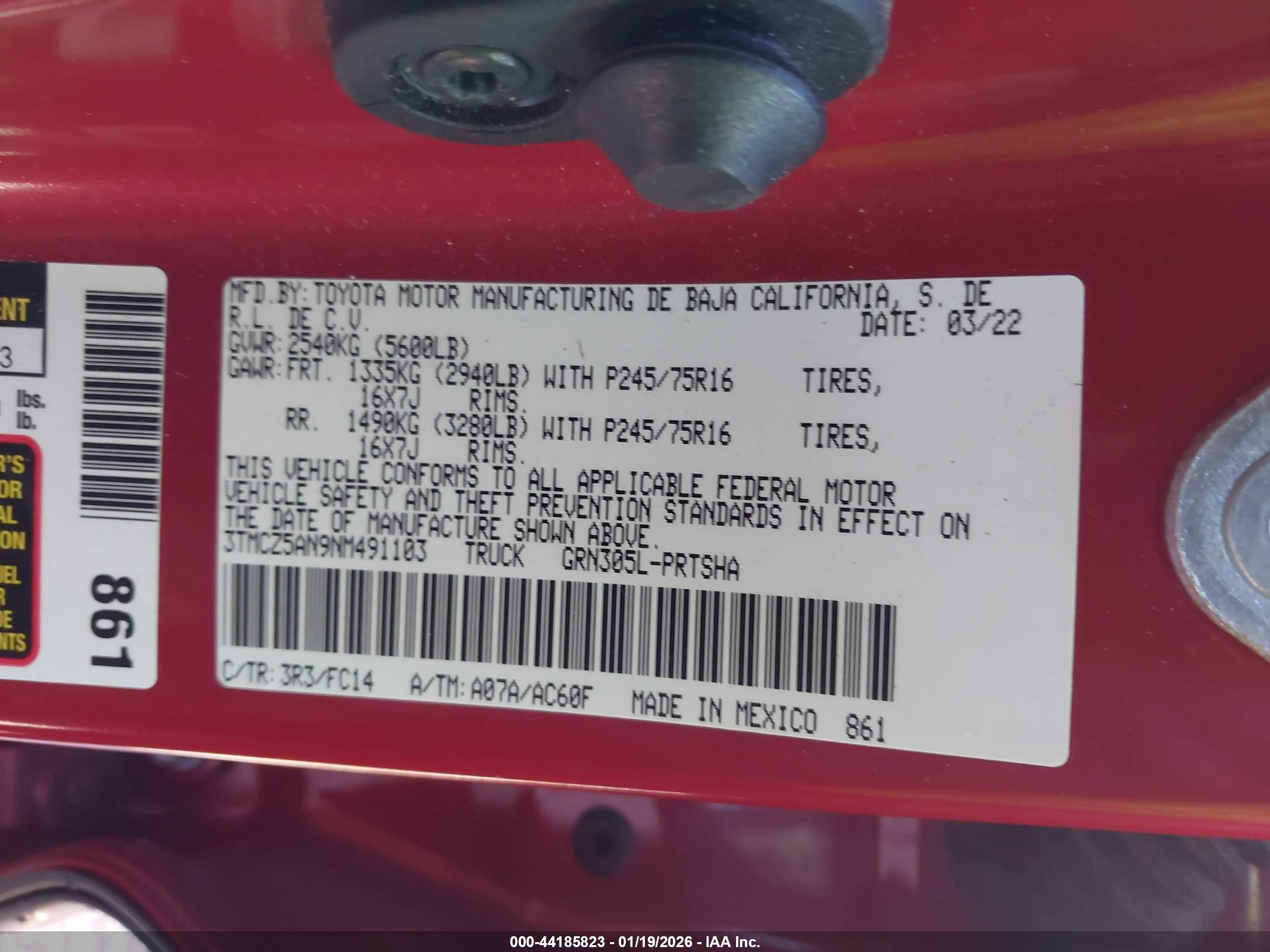 TOYOTA TACOMA image 9