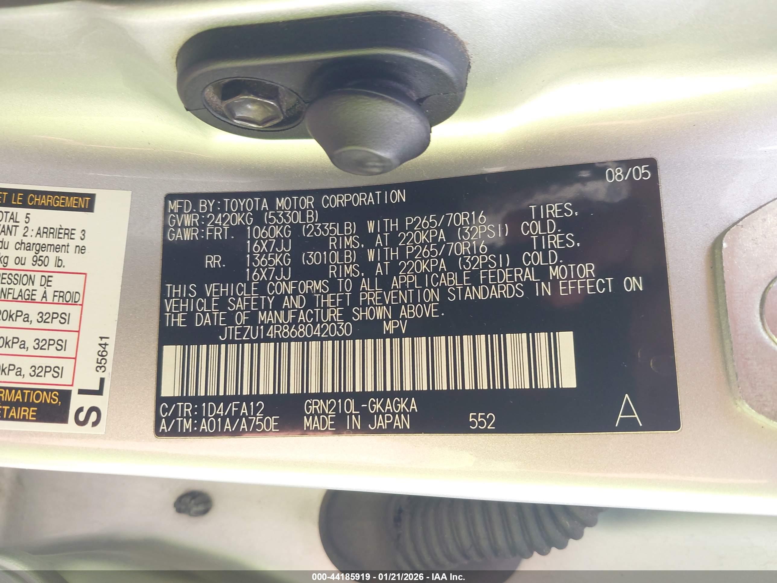 TOYOTA 4RUNNER image 9