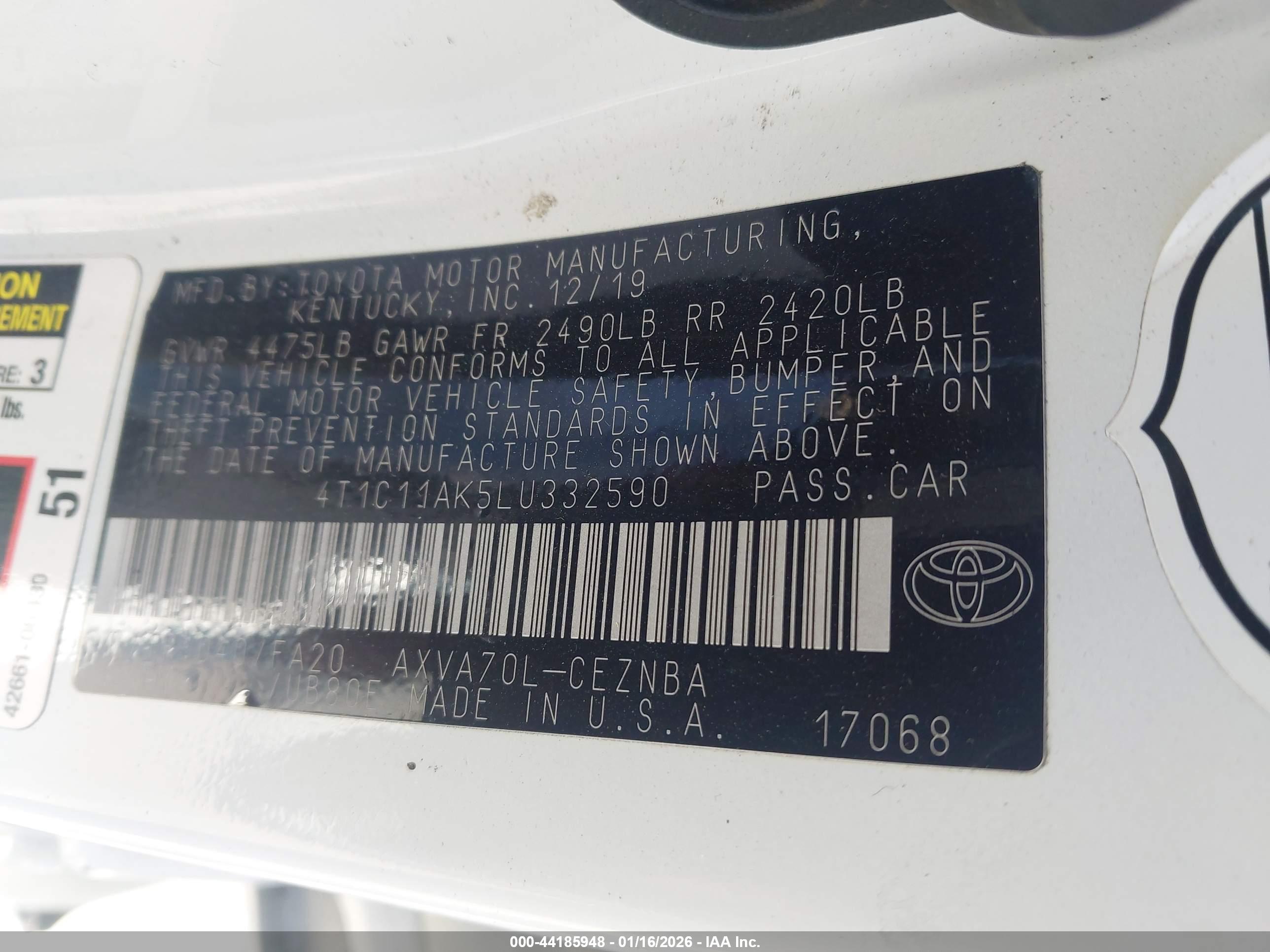 TOYOTA CAMRY image 9