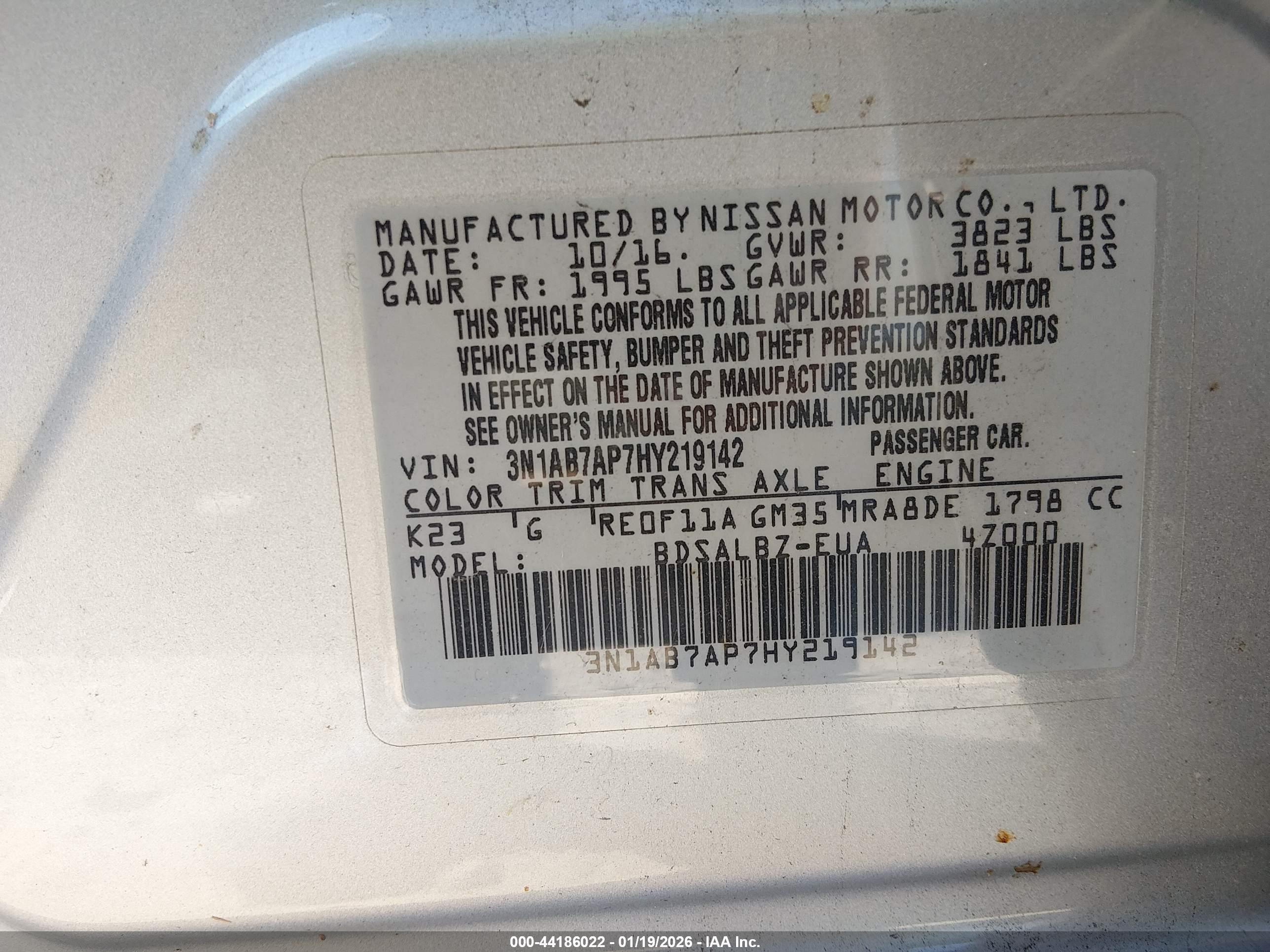 NISSAN SENTRA image 9