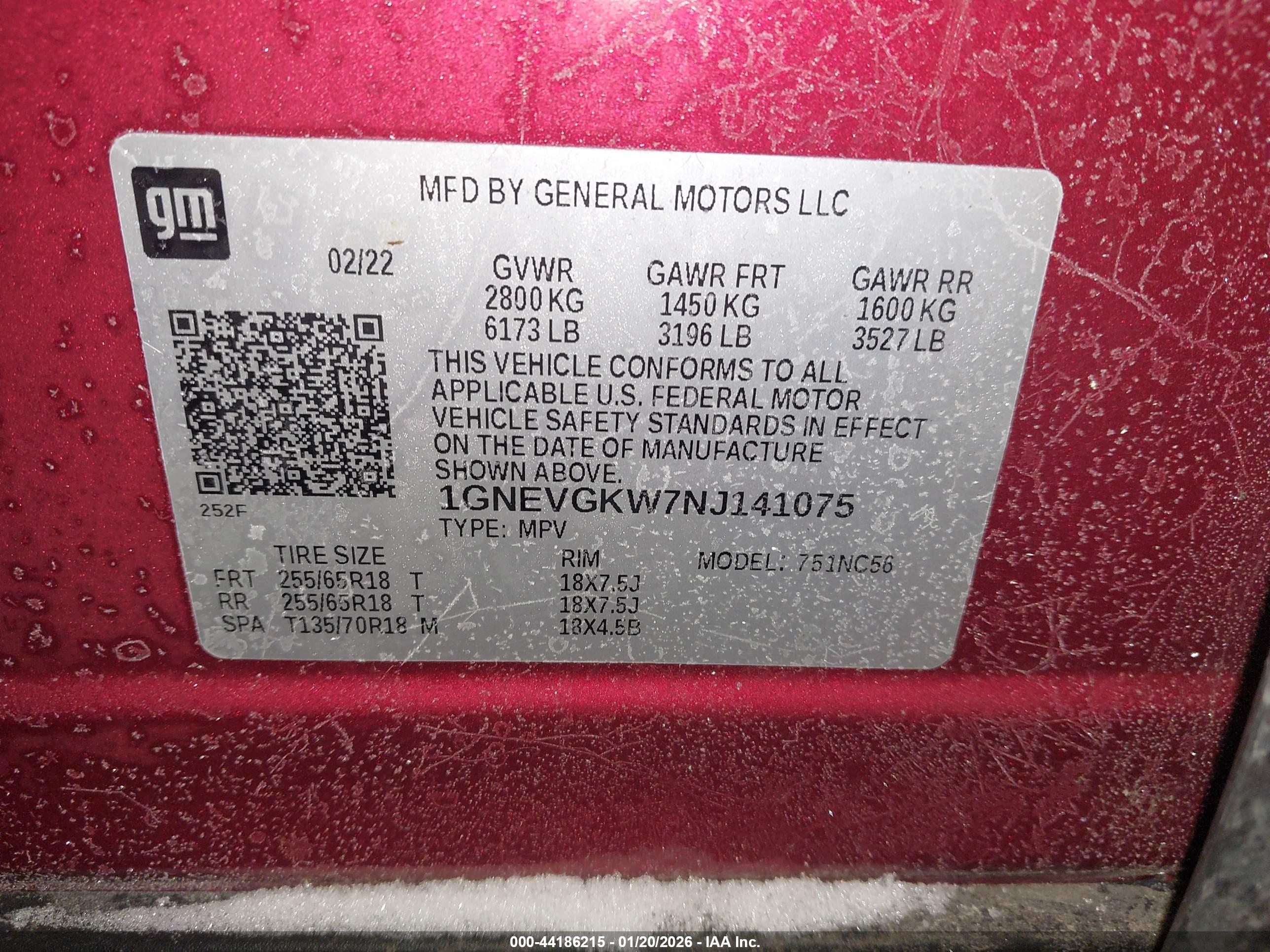 CHEVROLET TRAVERSE image 9