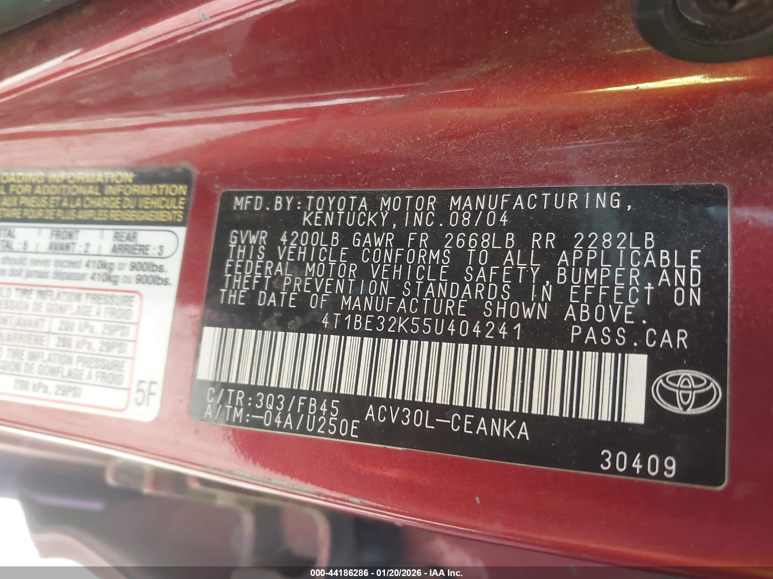 TOYOTA CAMRY image 9