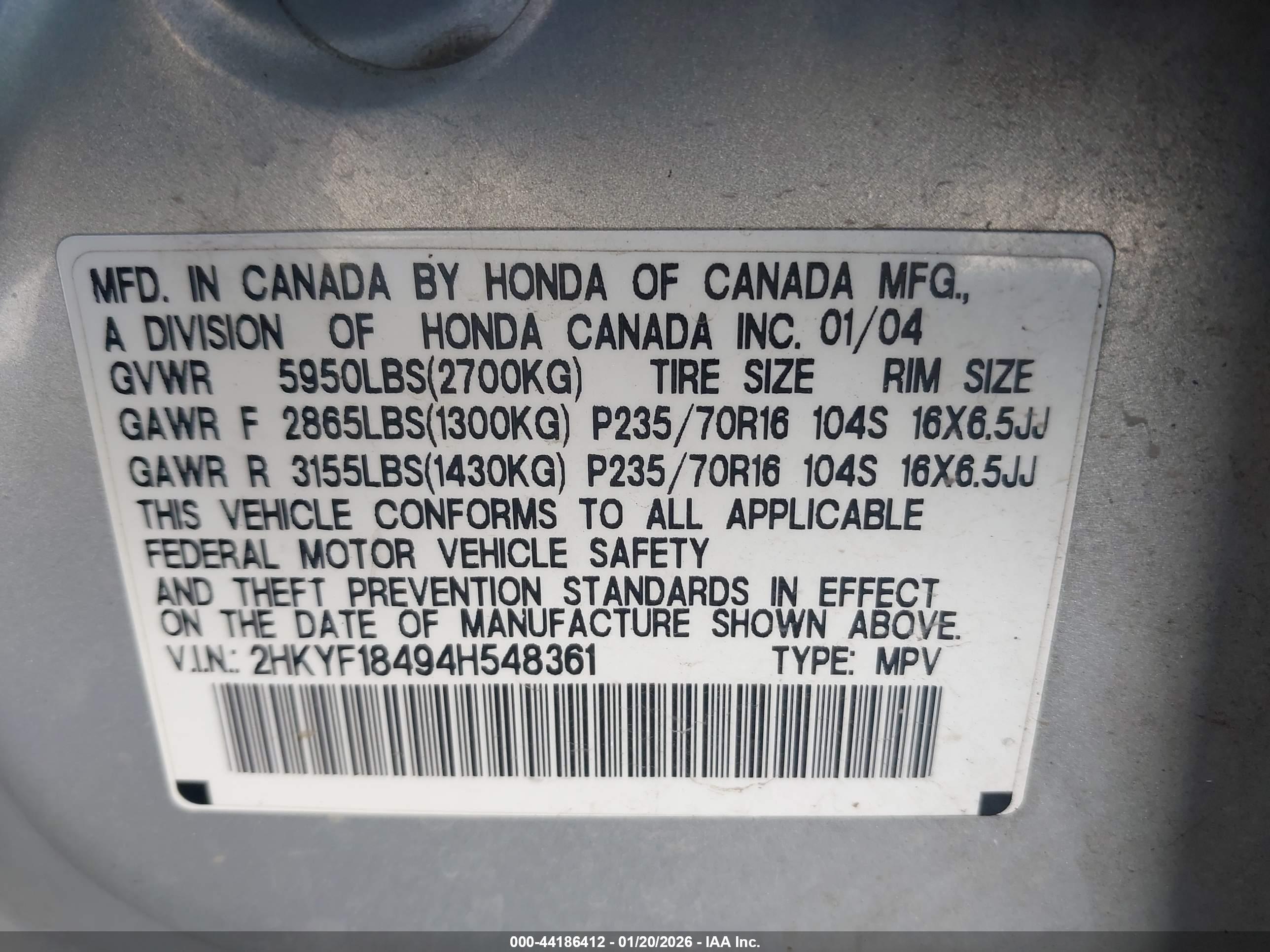 HONDA PILOT image 9