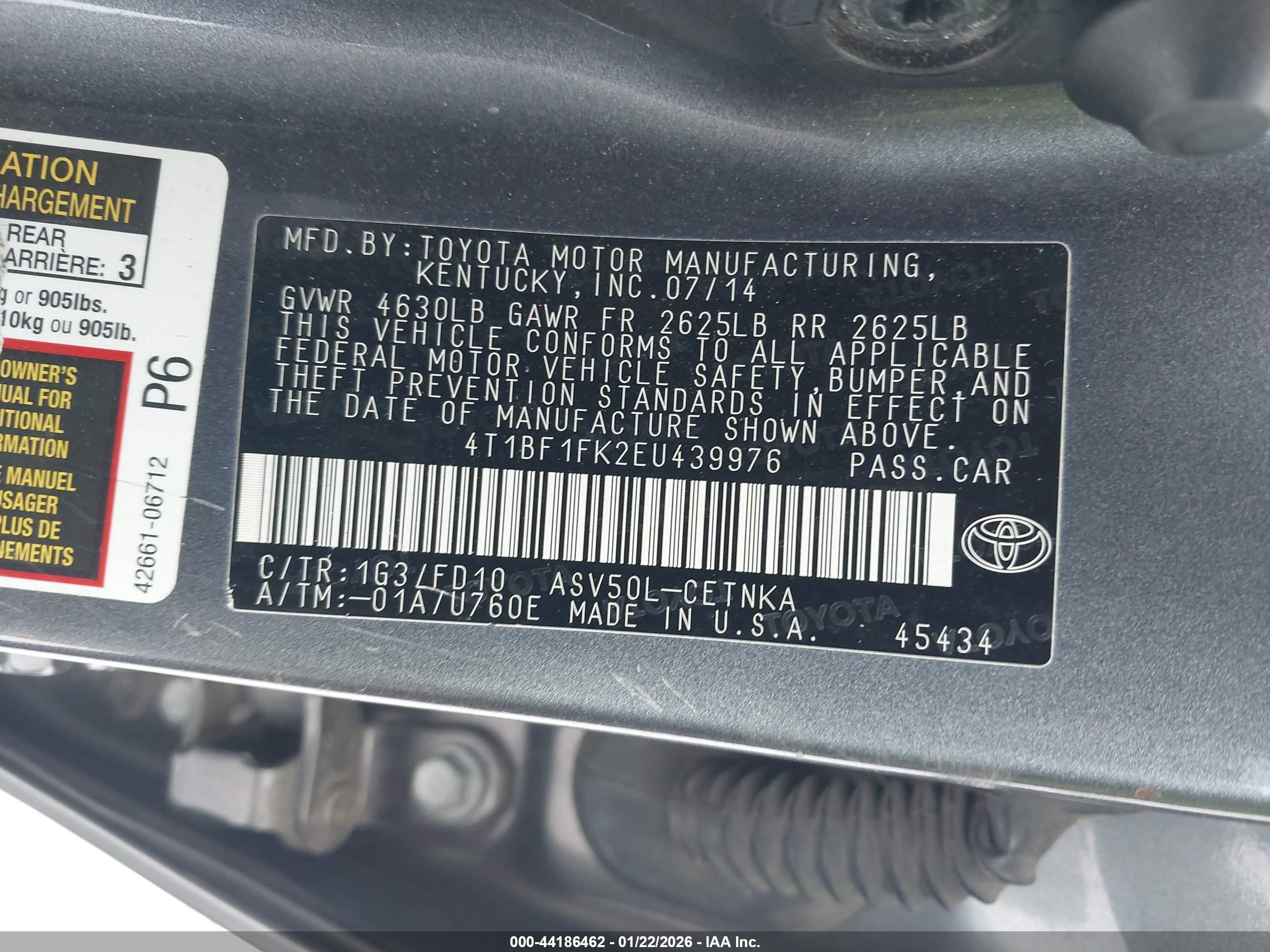 TOYOTA CAMRY image 9