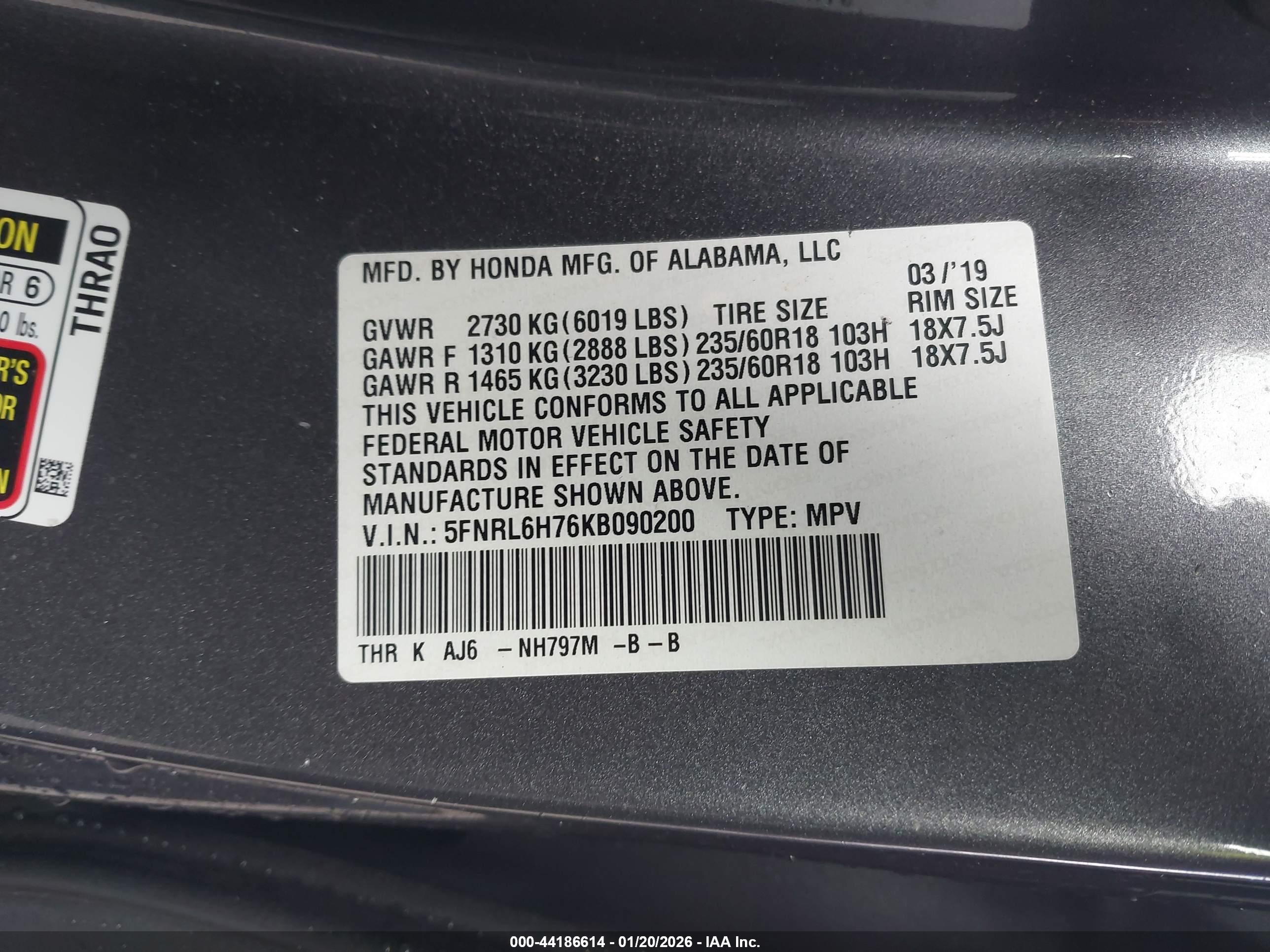 HONDA ODYSSEY image 9
