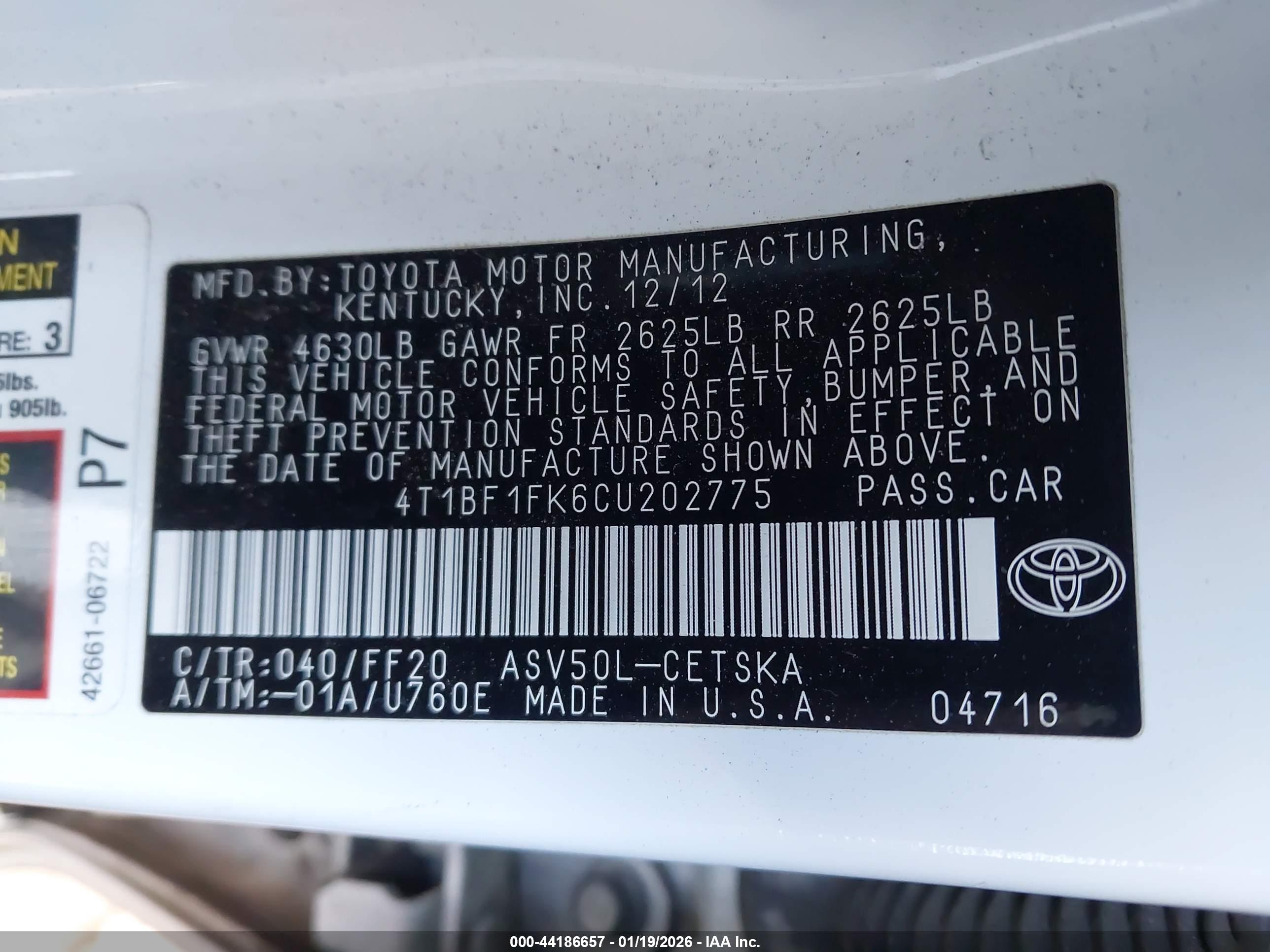 TOYOTA CAMRY image 9