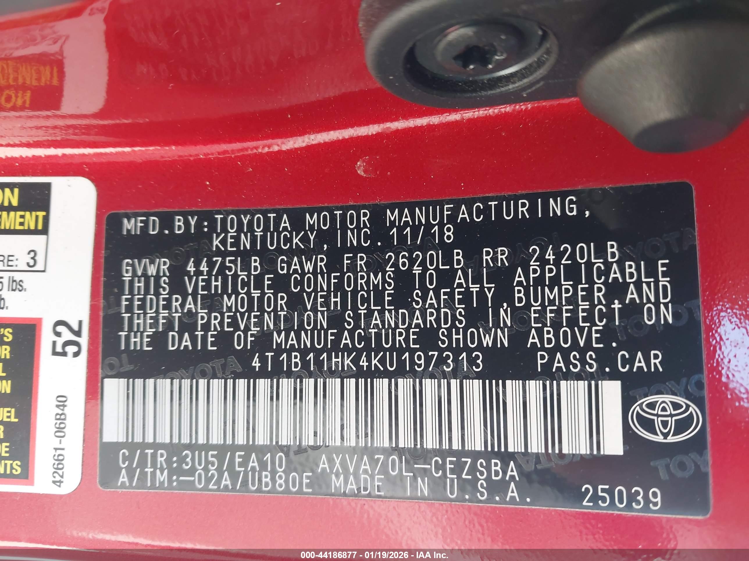 TOYOTA CAMRY image 9