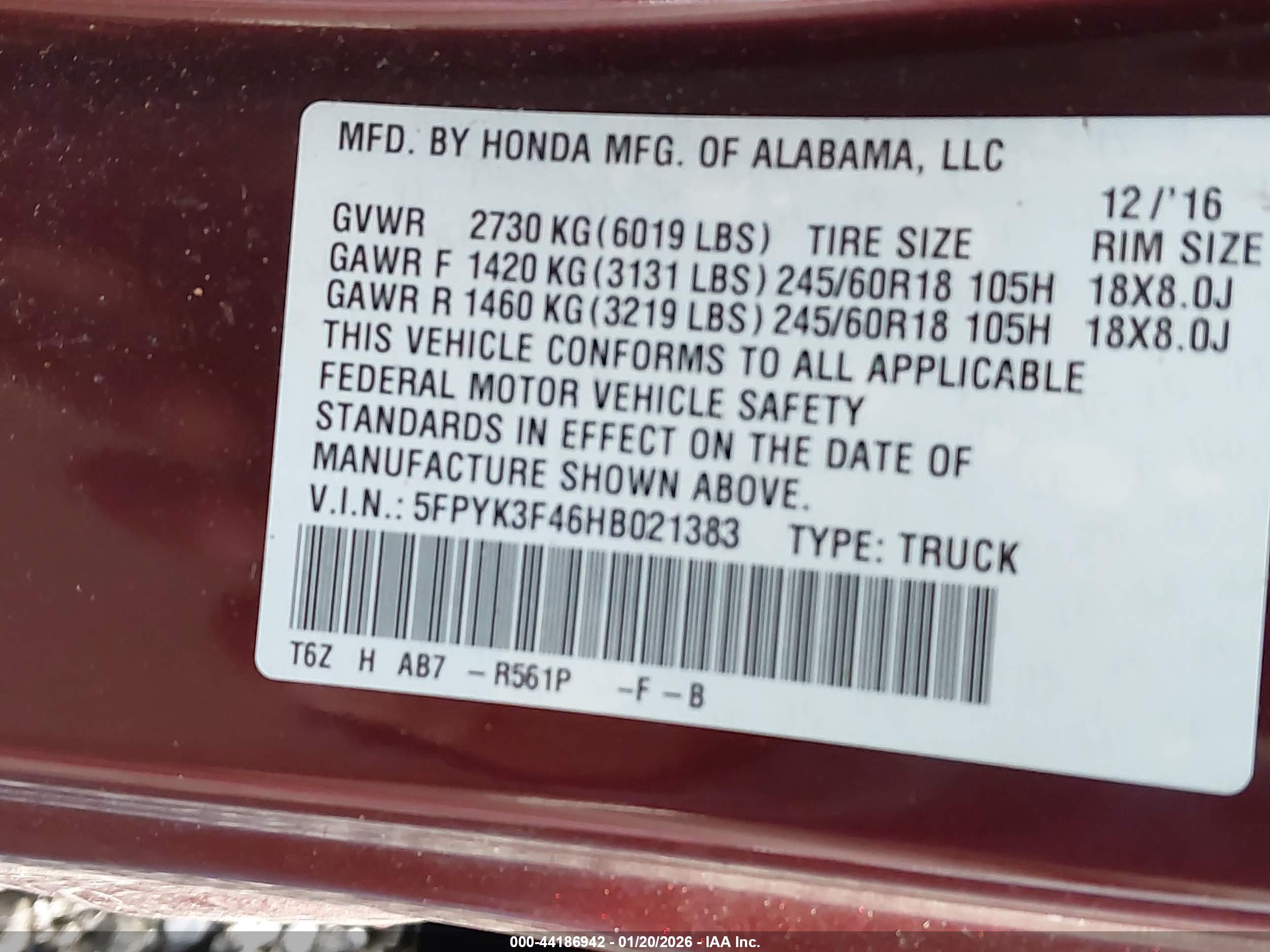 HONDA RIDGELINE image 9