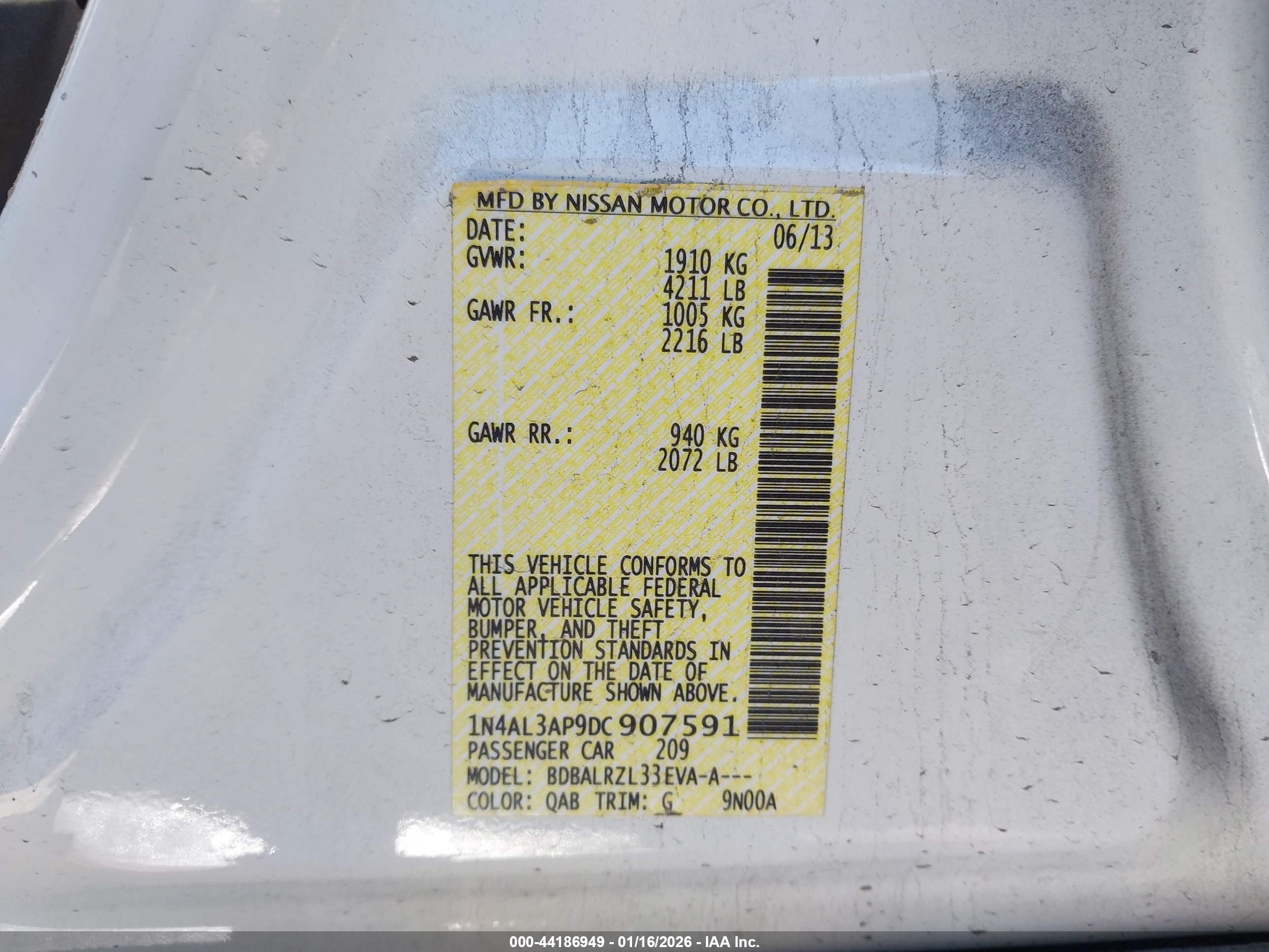 NISSAN ALTIMA image 9