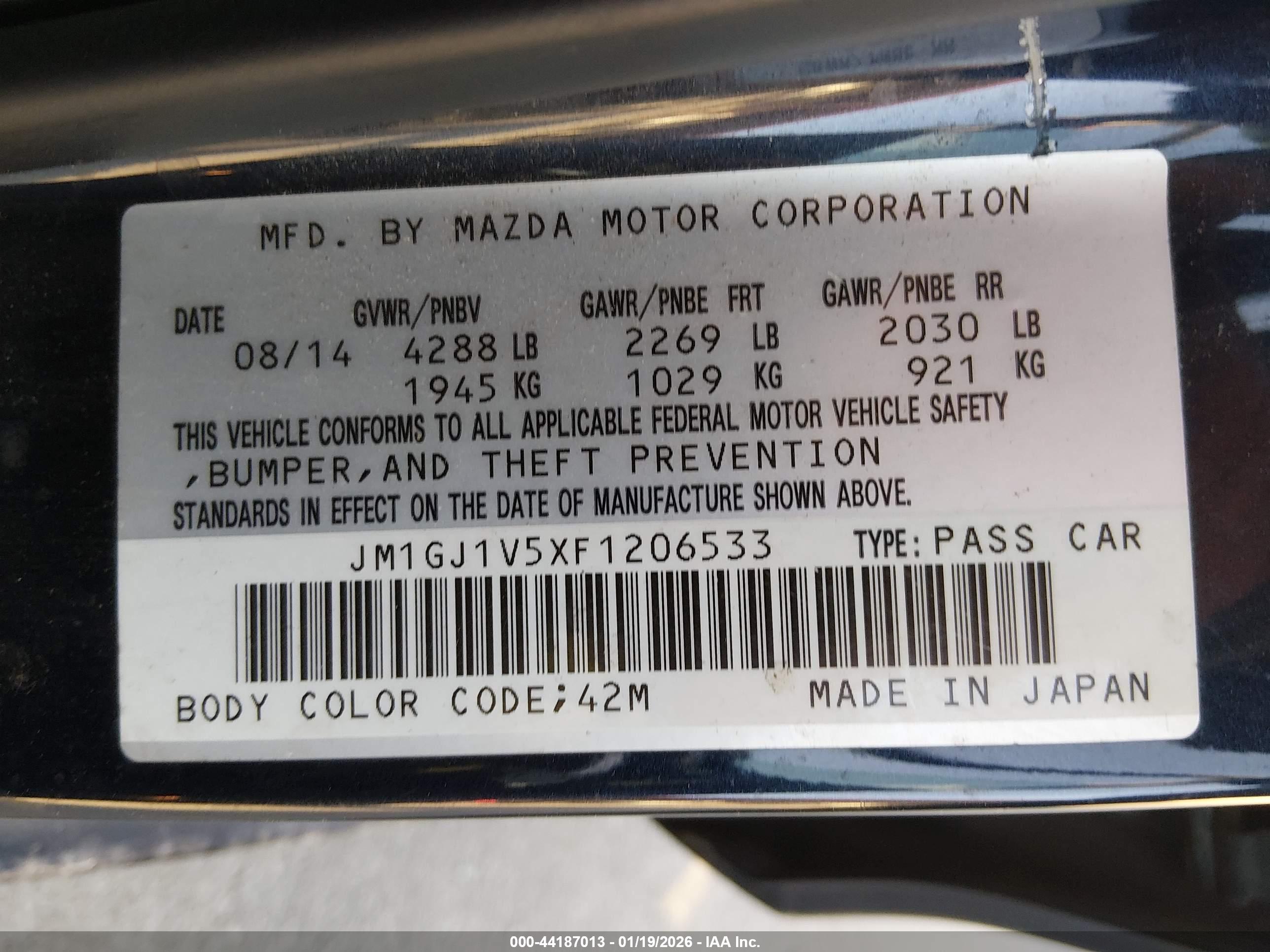 MAZDA MAZDA6 image 9