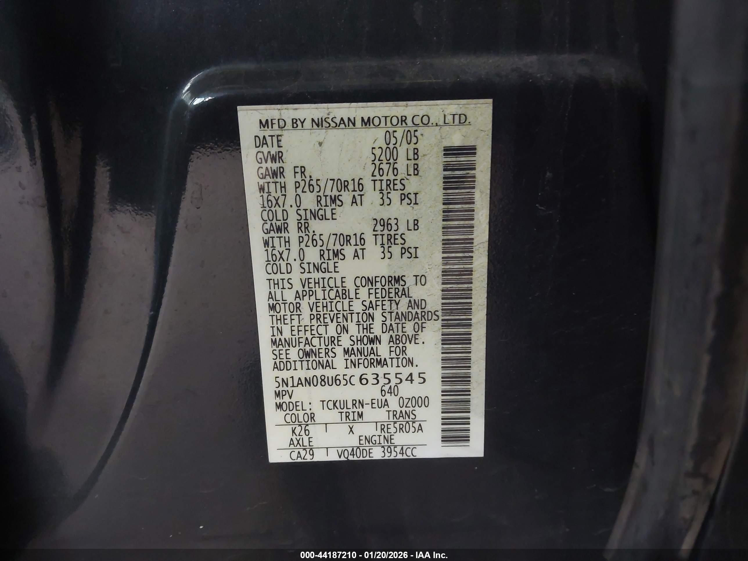 NISSAN XTERRA image 9