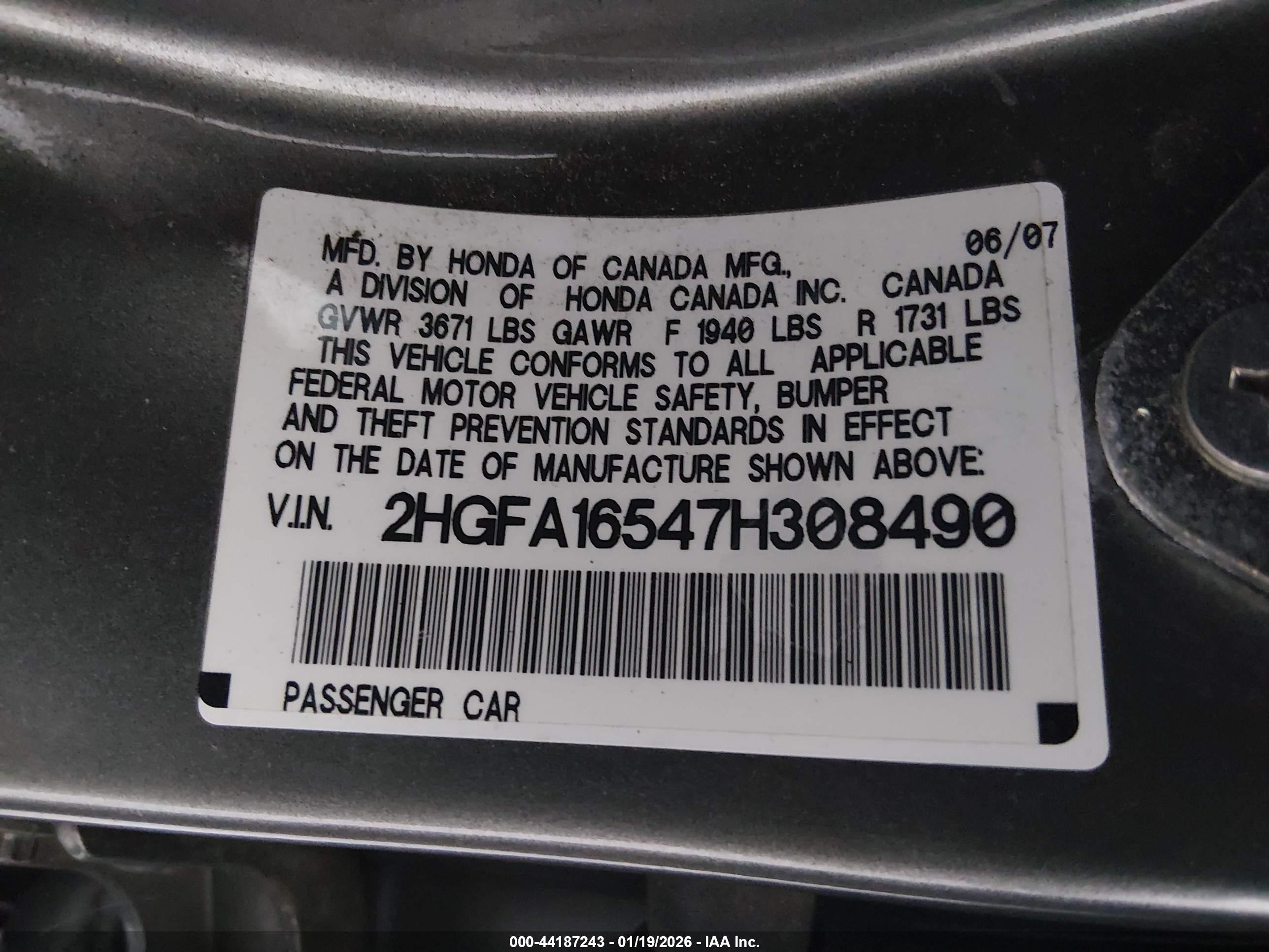 HONDA CIVIC image 9