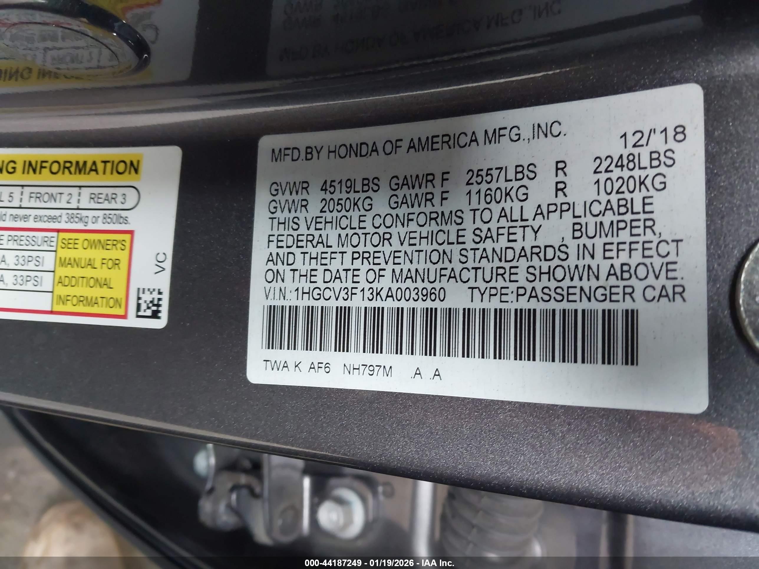 HONDA ACCORD image 9