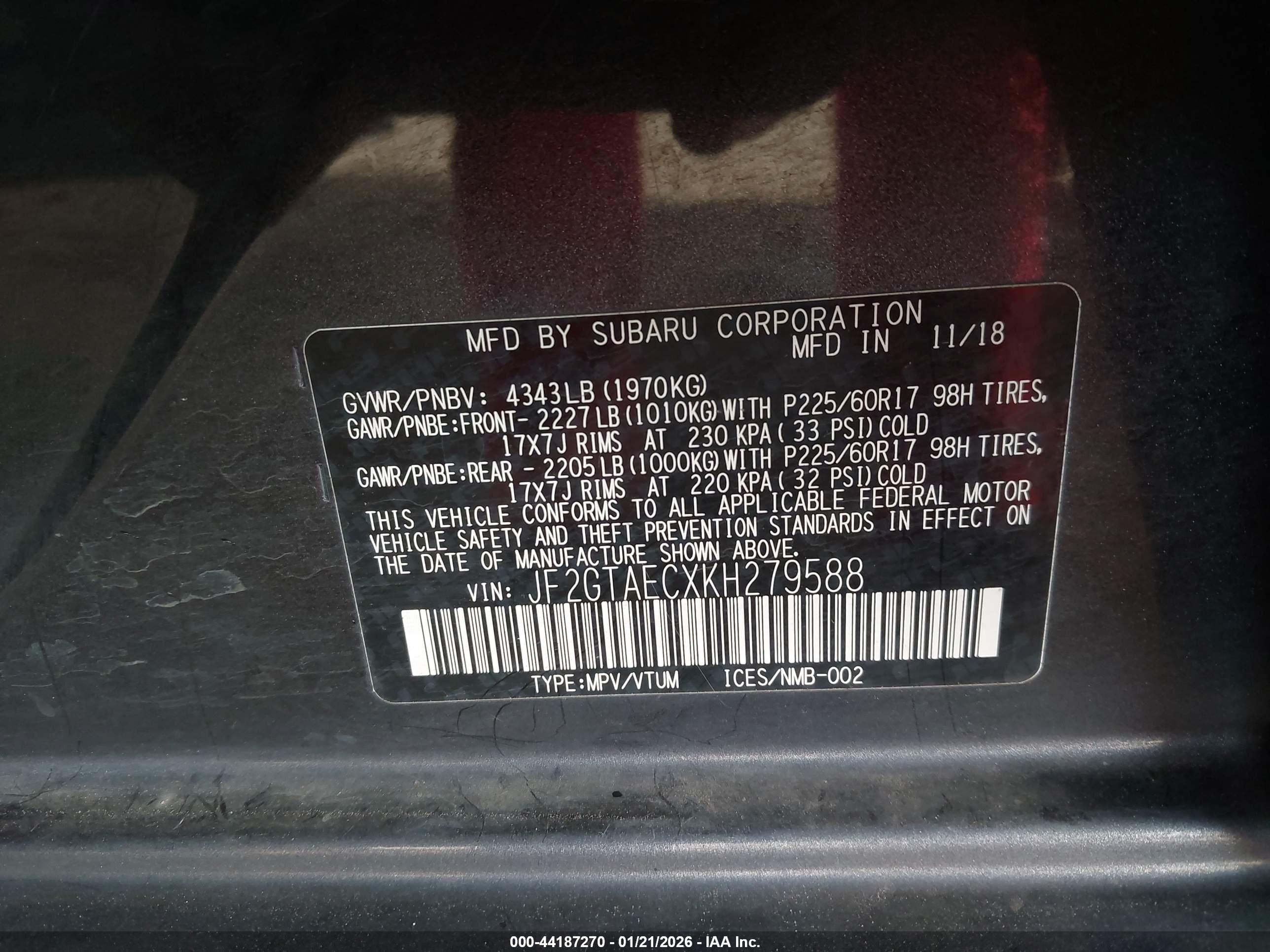 SUBARU CROSSTREK image 9