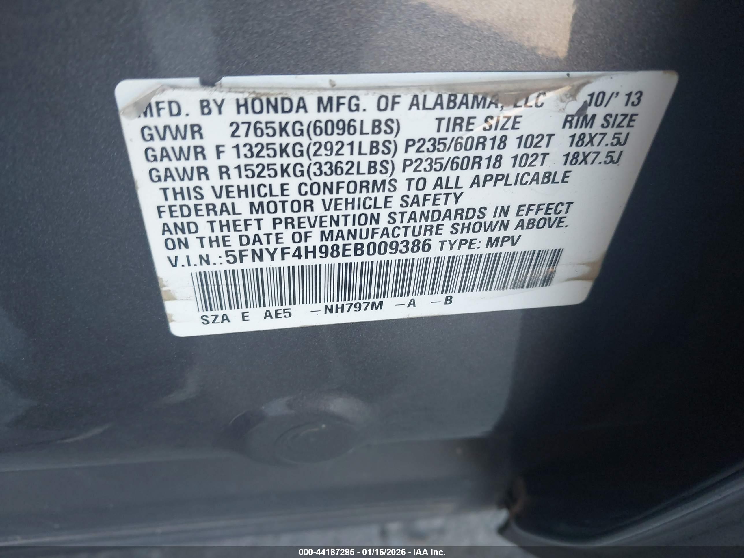 HONDA PILOT image 9