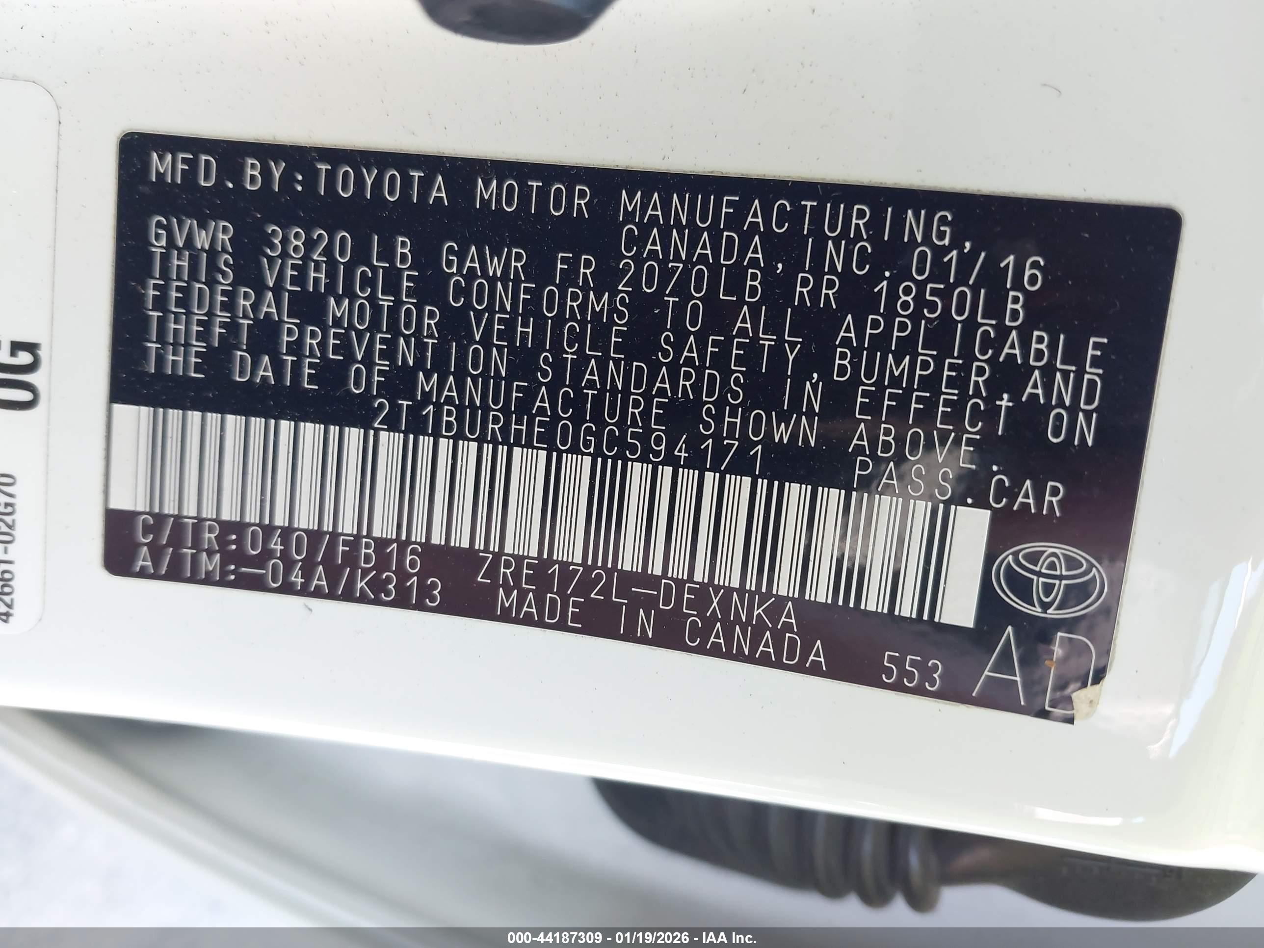 TOYOTA COROLLA image 9