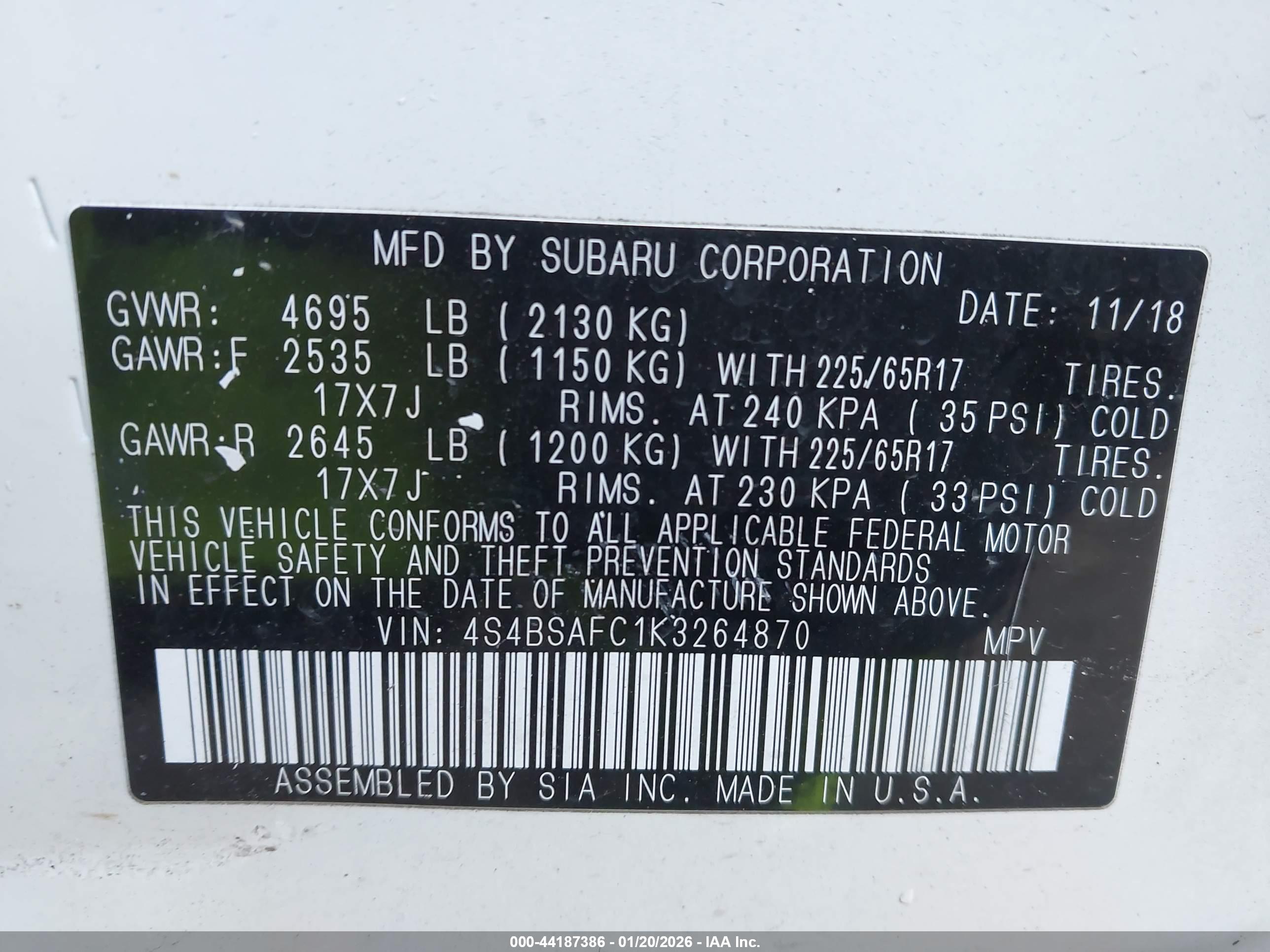 SUBARU OUTBACK image 9