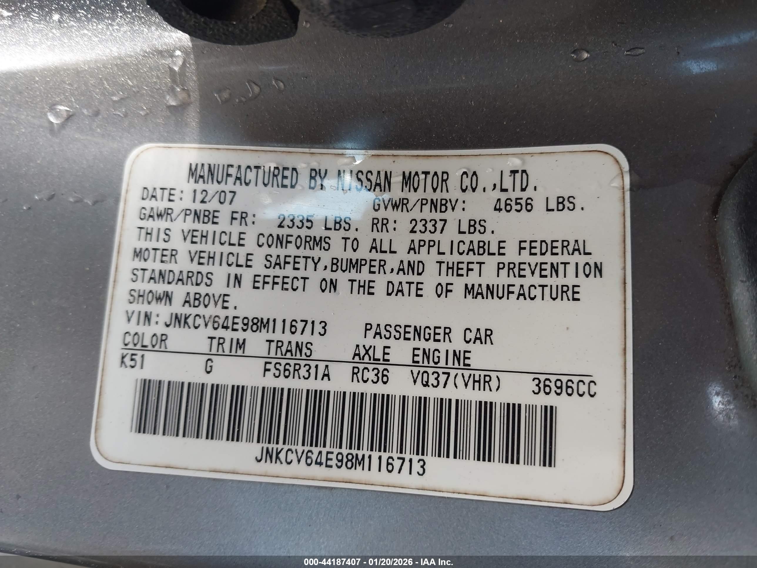 INFINITI G37 image 9