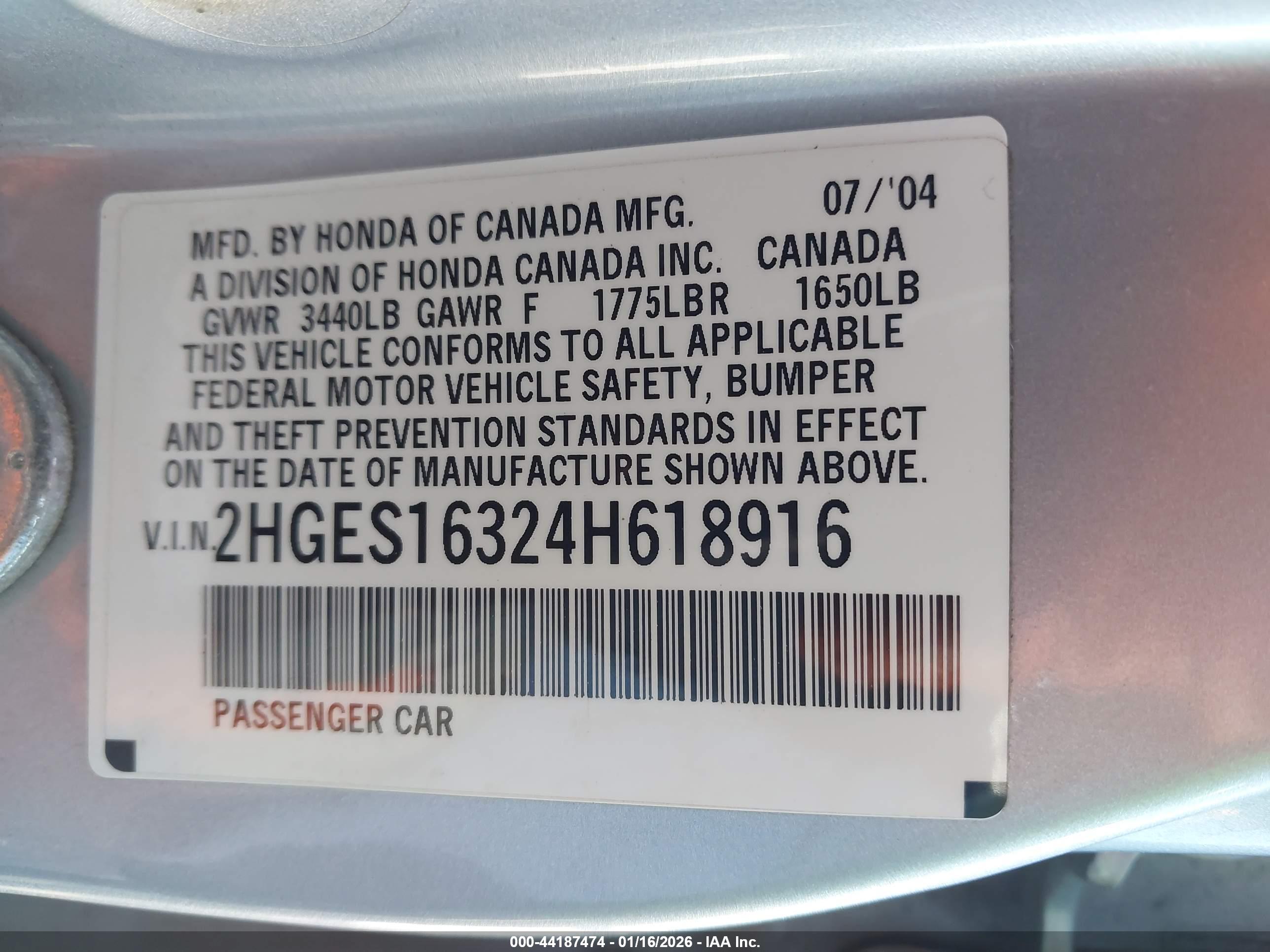HONDA CIVIC image 9