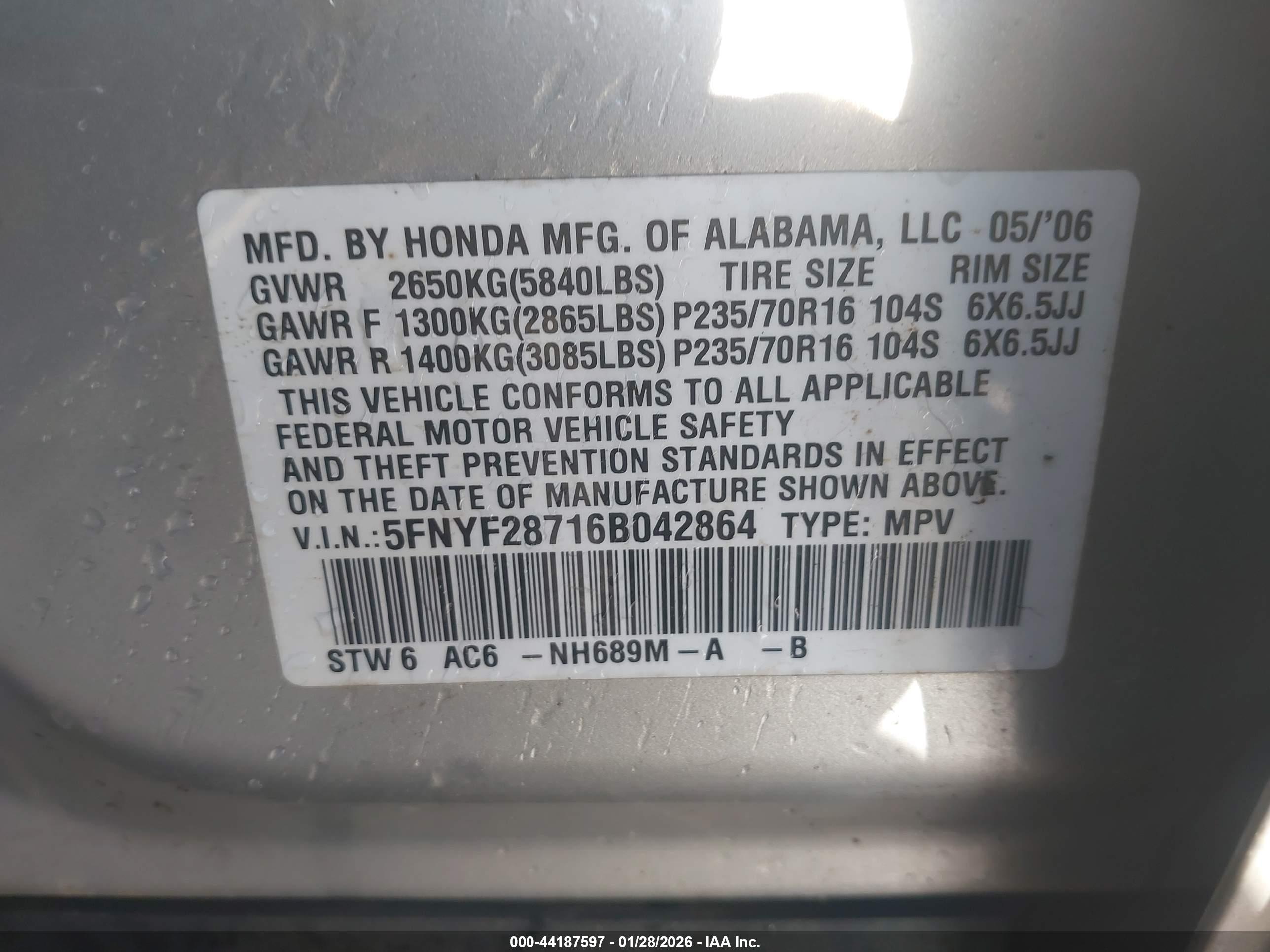 HONDA PILOT image 9