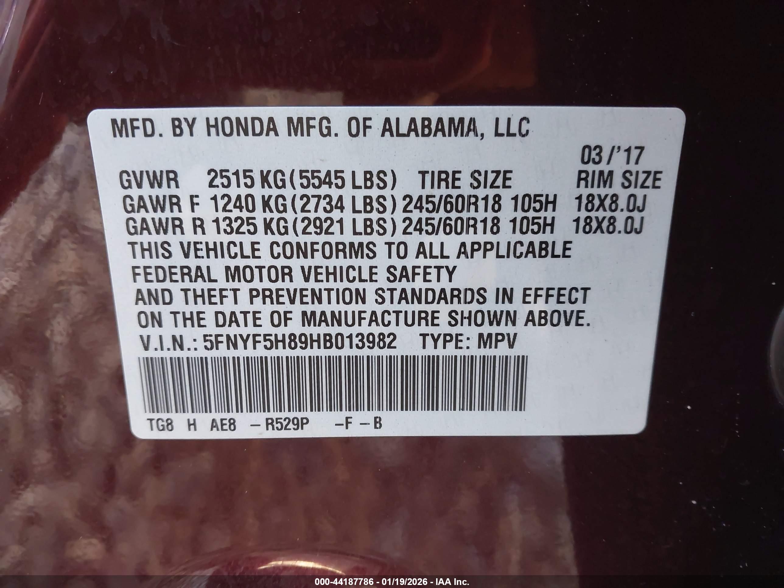 HONDA PILOT image 9