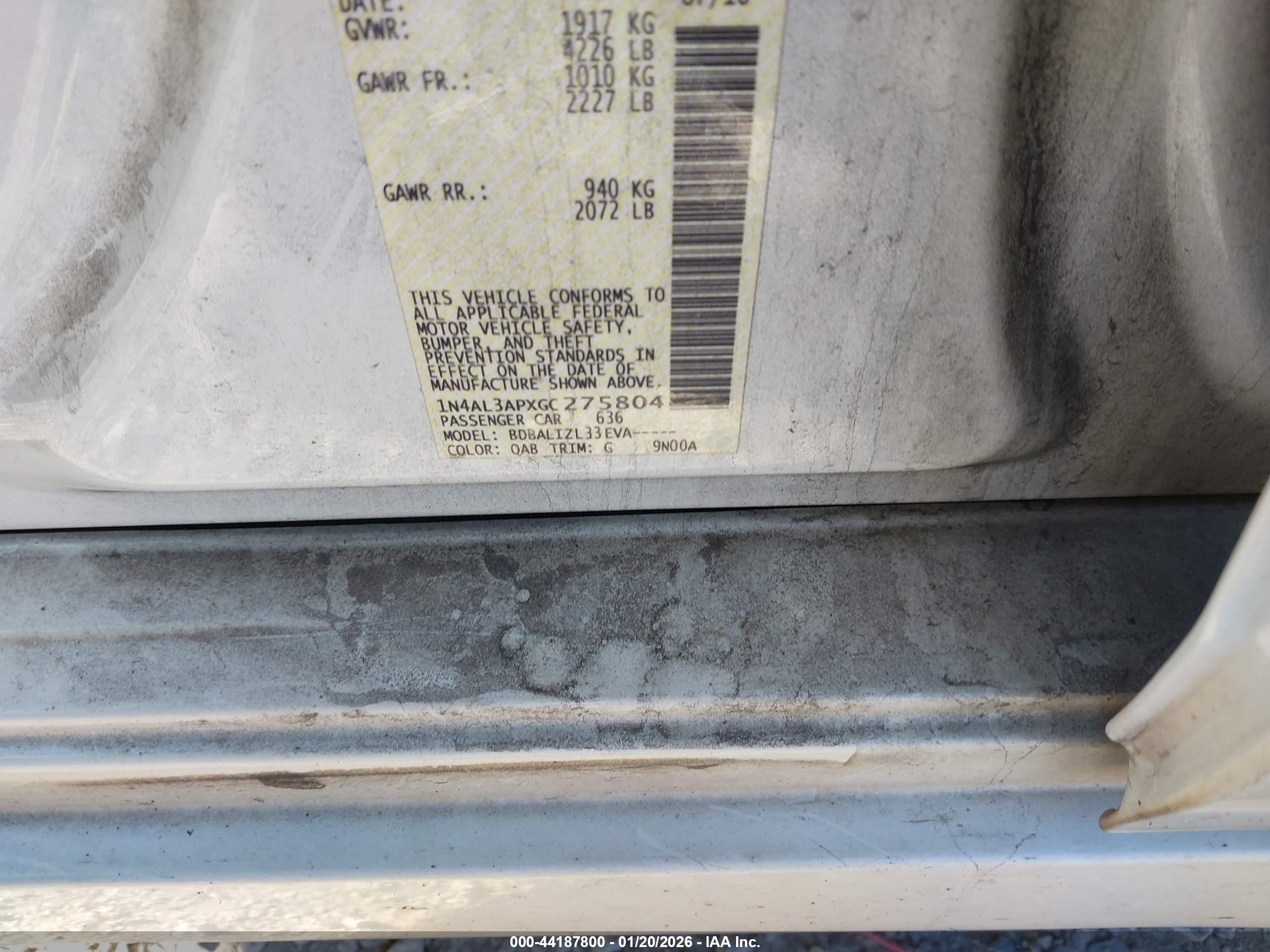 NISSAN ALTIMA image 9