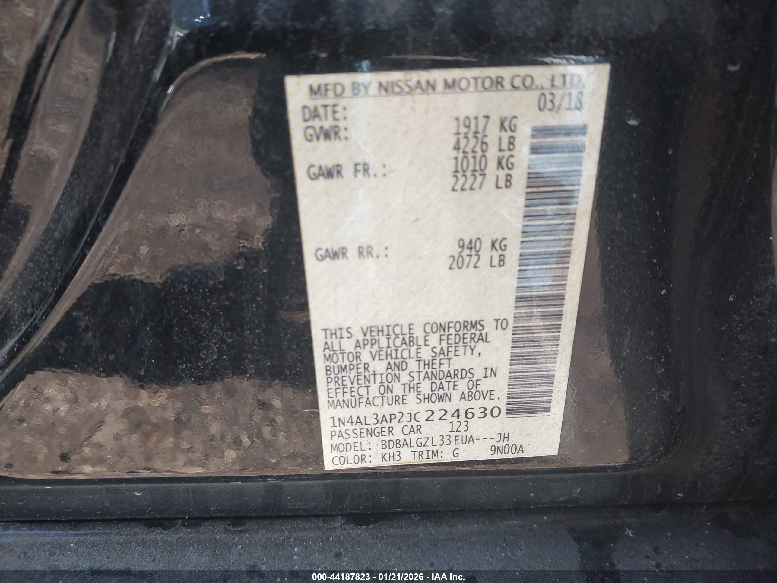 NISSAN ALTIMA image 9